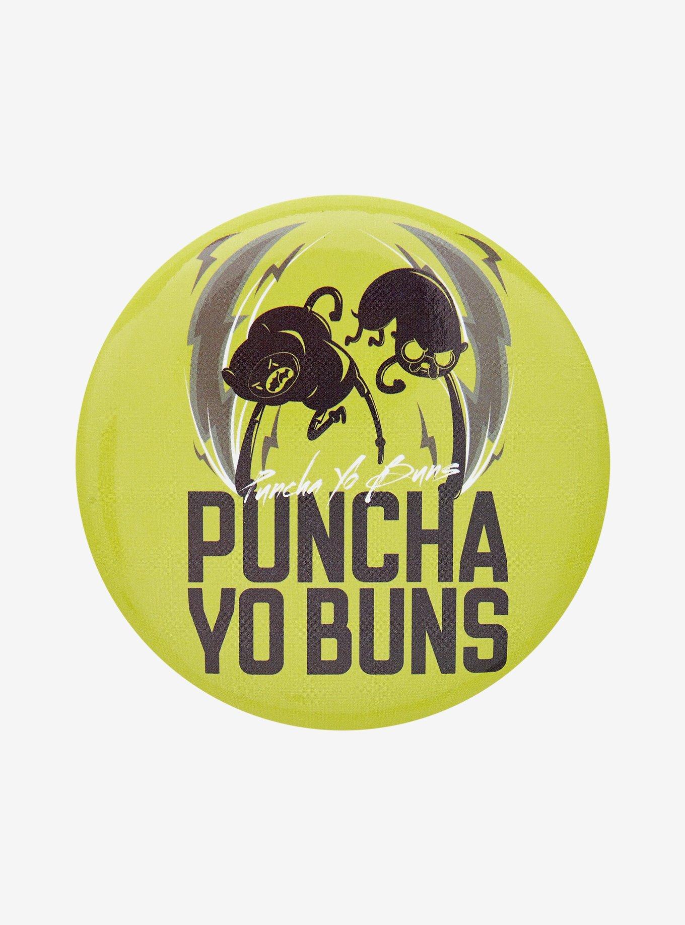 Adventure Time Puncha Yo Buns Button Pin, , hi-res