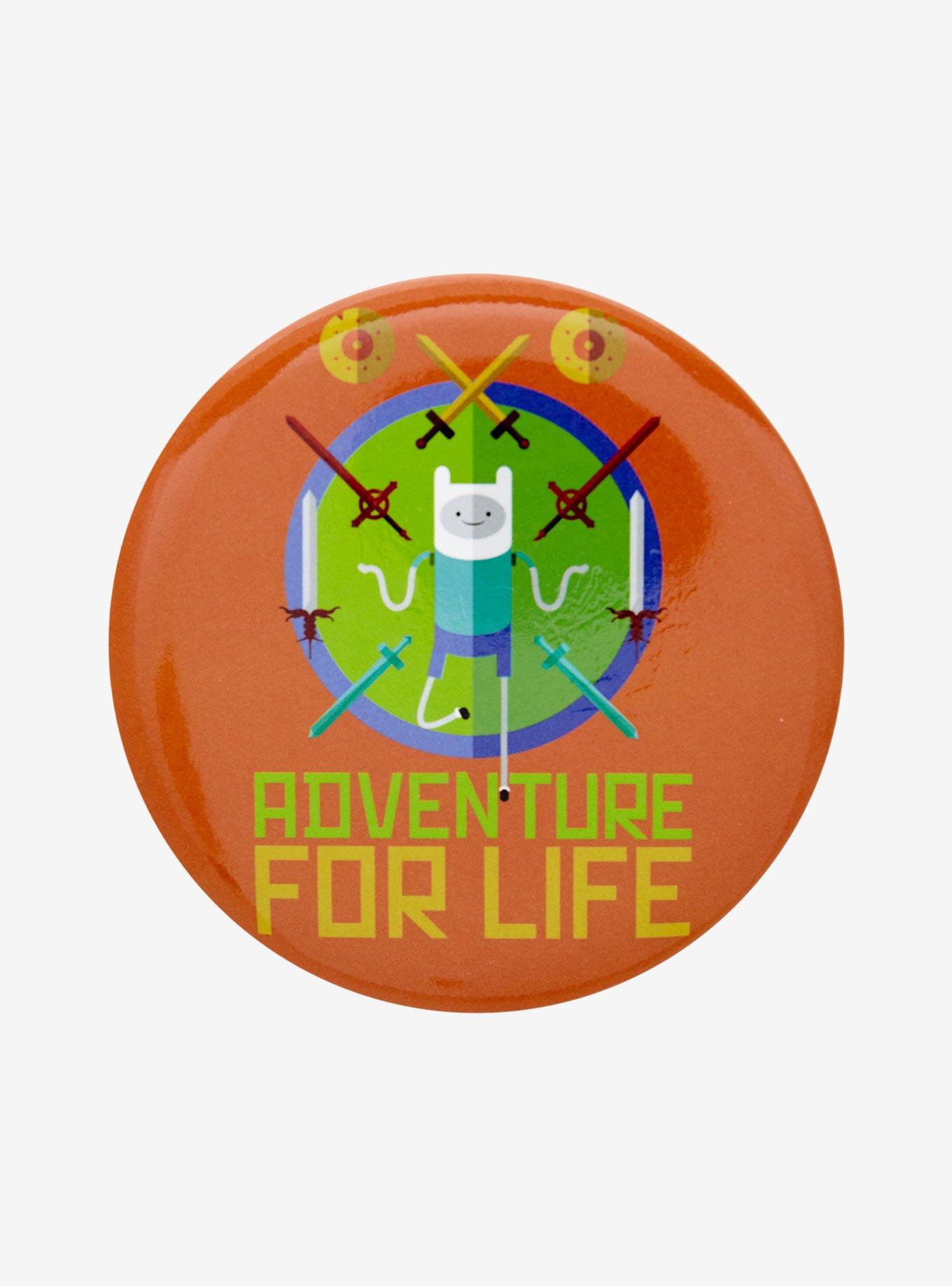 Adventure Time Adventure For Life Button Pin, , hi-res