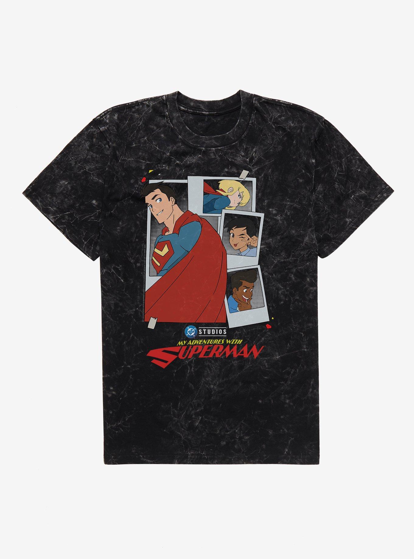 DC My Adventures With Superman Polaroids Mineral Wash T-Shirt,New Products : American Fashion Style Bags On Sale