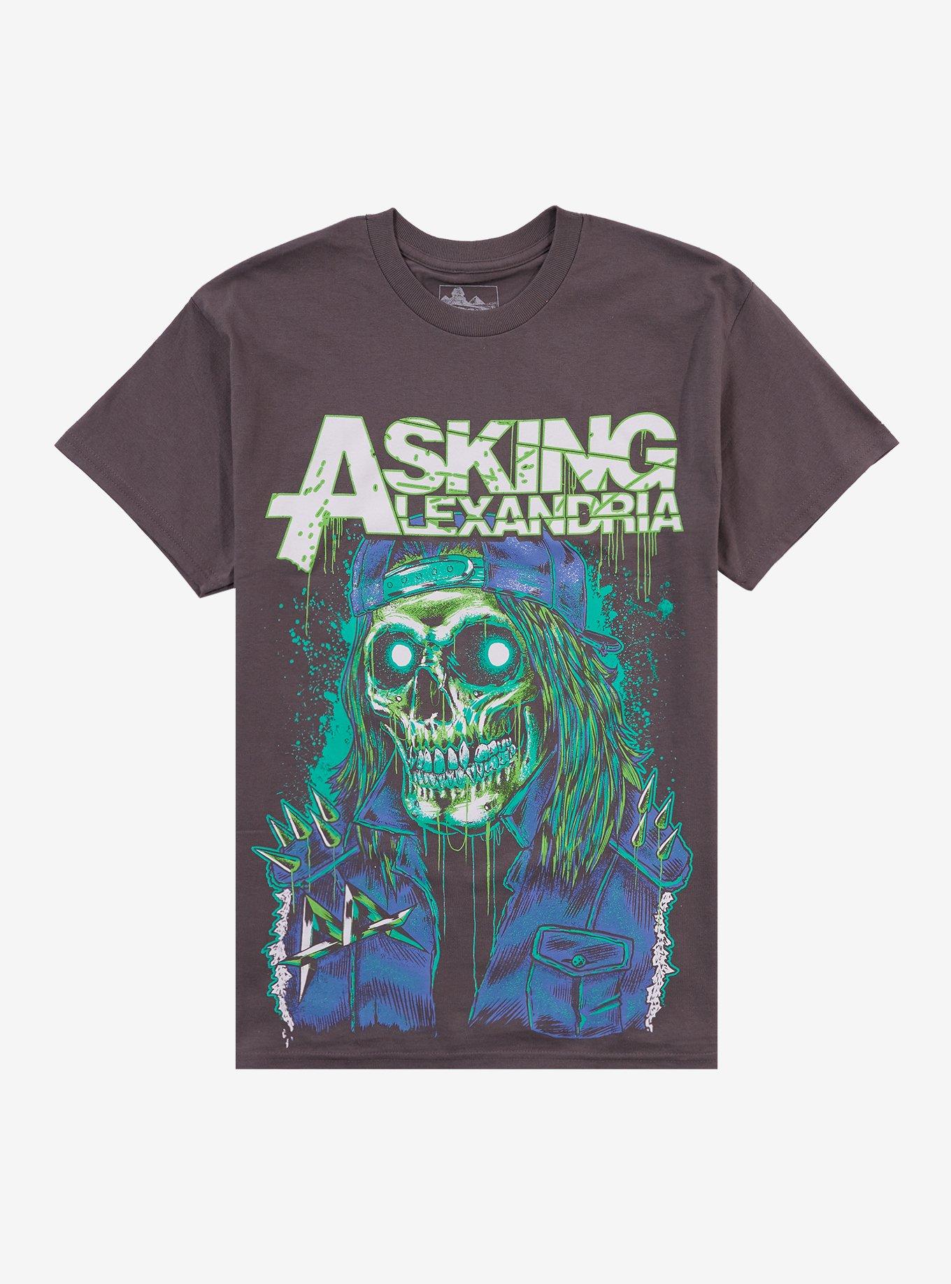 Asking Alexandria Skeleton Rocker T-Shirt, , hi-res