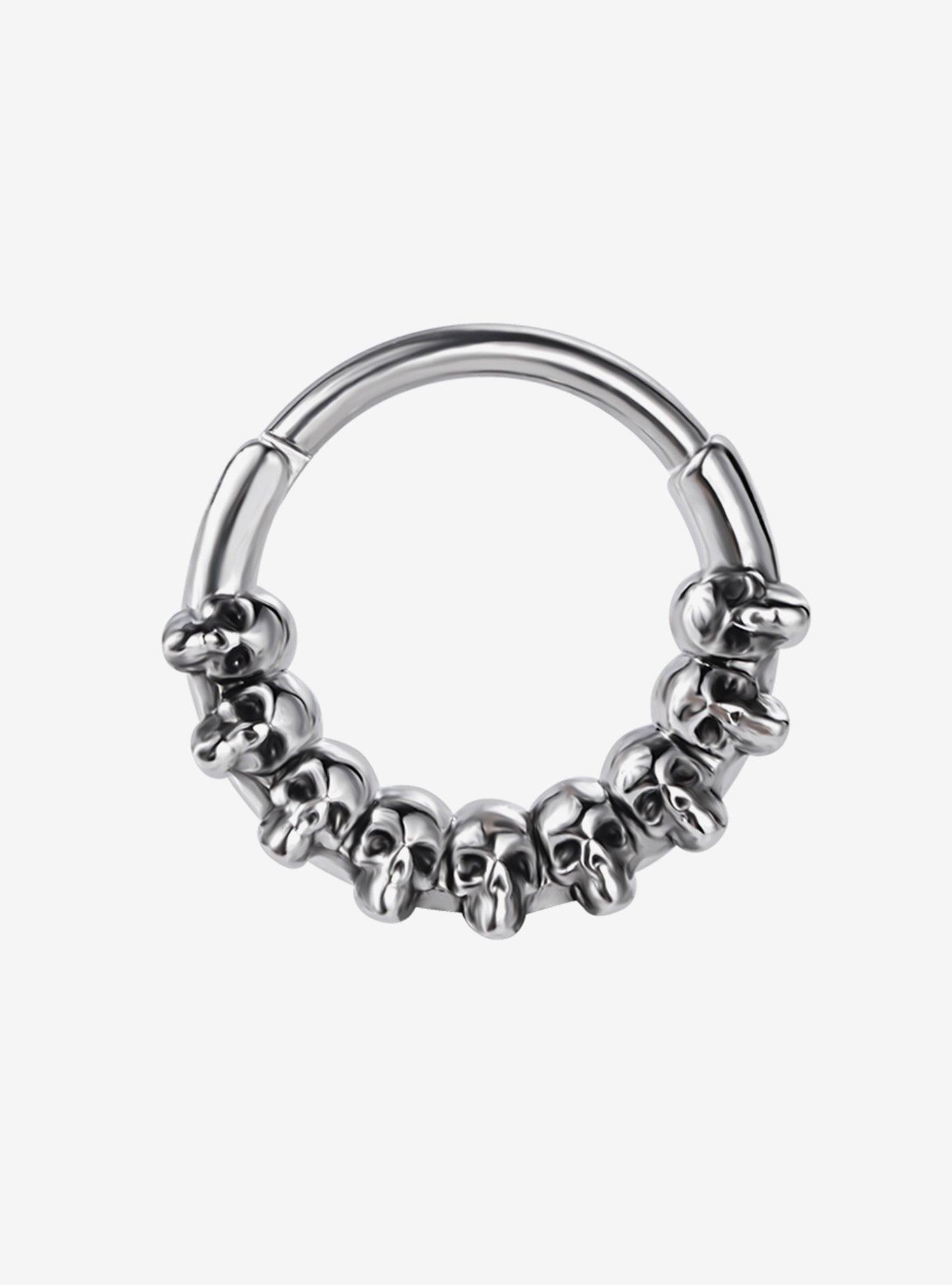 Steel Skull Hinged Clicker, , hi-res