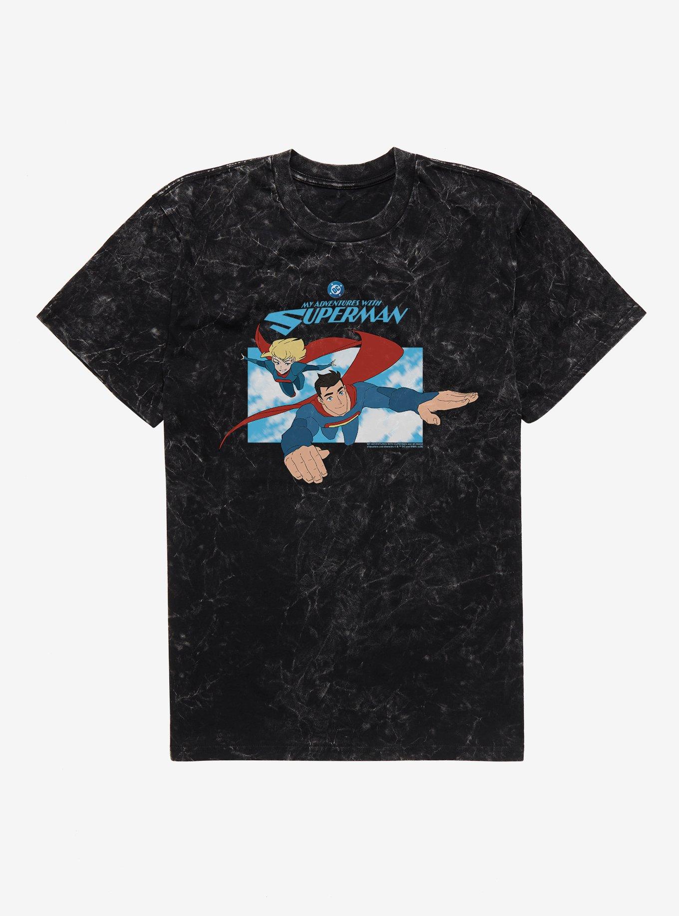 DC My Adventures With Superman & Supergirl Mineral Wash T-Shirt, , hi-res