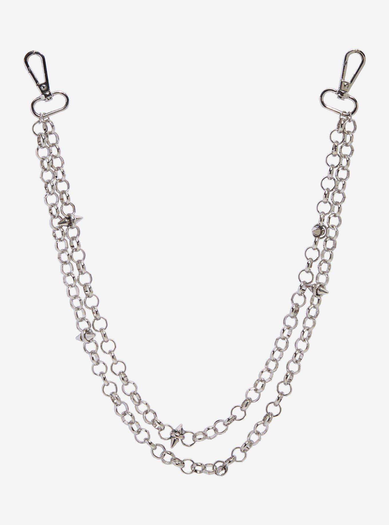 Spike Circle Link 18 Inch & 20 Inch Double Wallet Chain, , hi-res