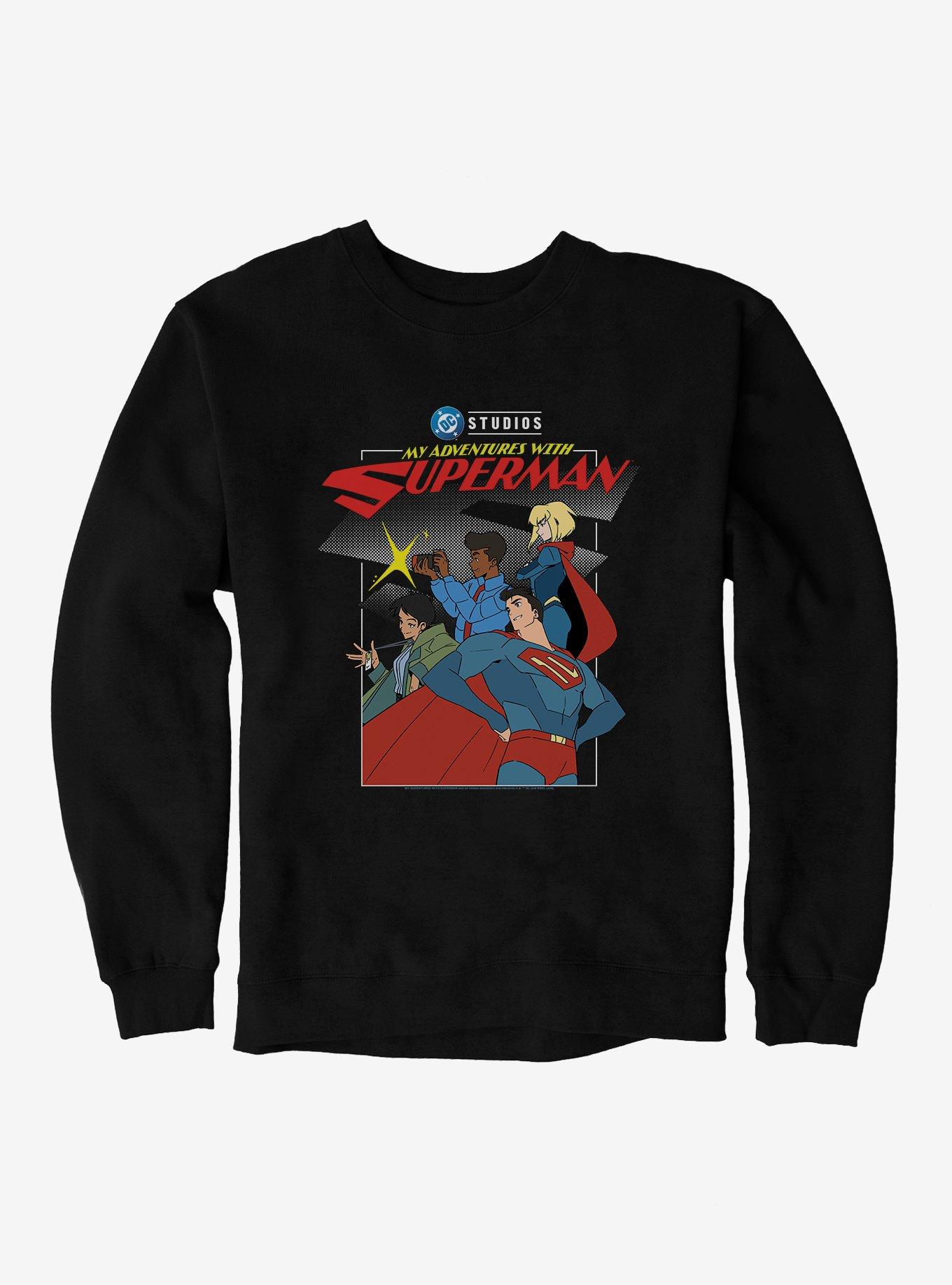 DC My Adventures With Superman Posing Group Sweatshirt,New Products : American Fashion Style Bags On Sale