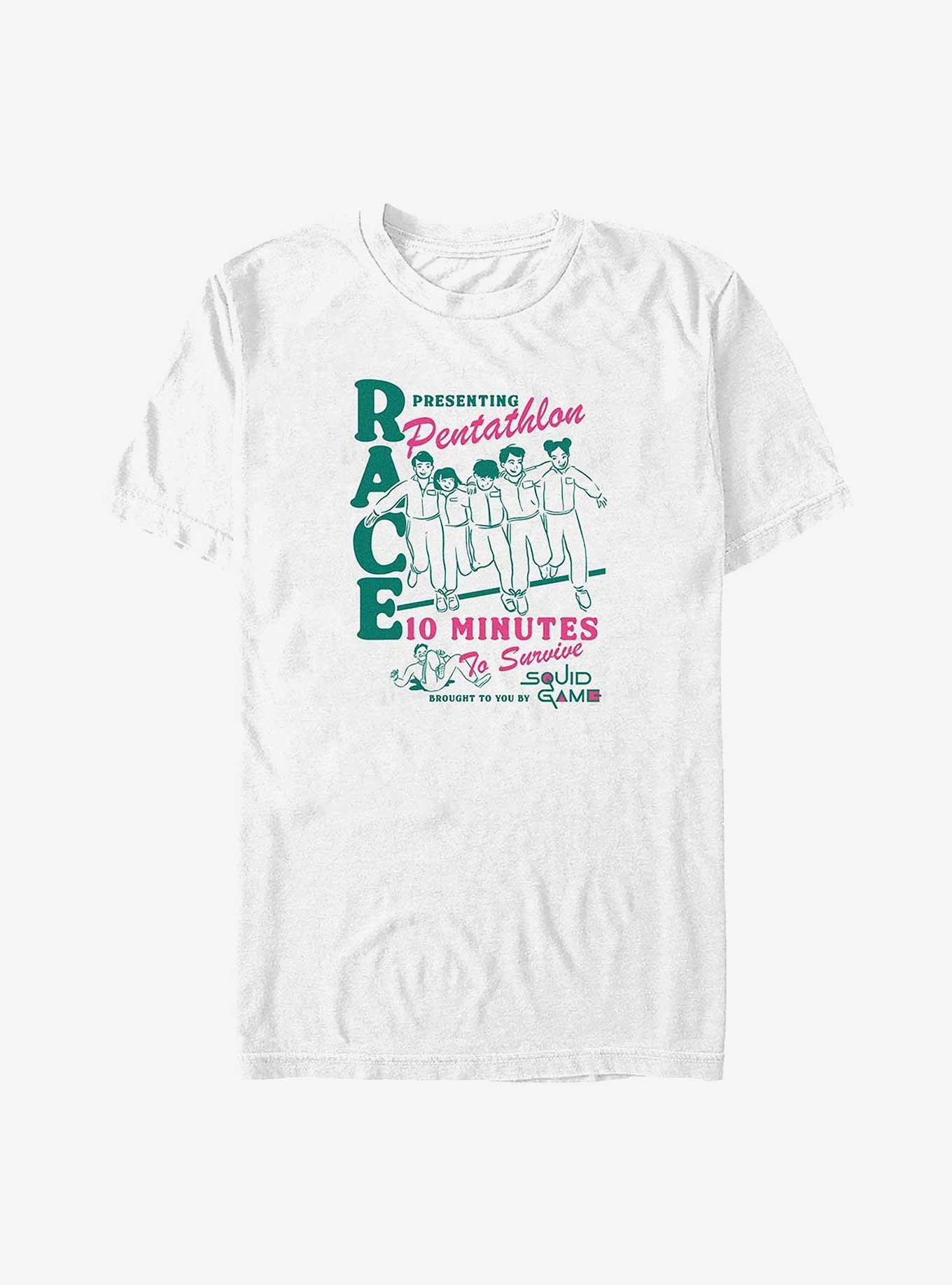 Squid Game Race Pentathlon Big & Tall T-Shirt, WHITE, hi-res