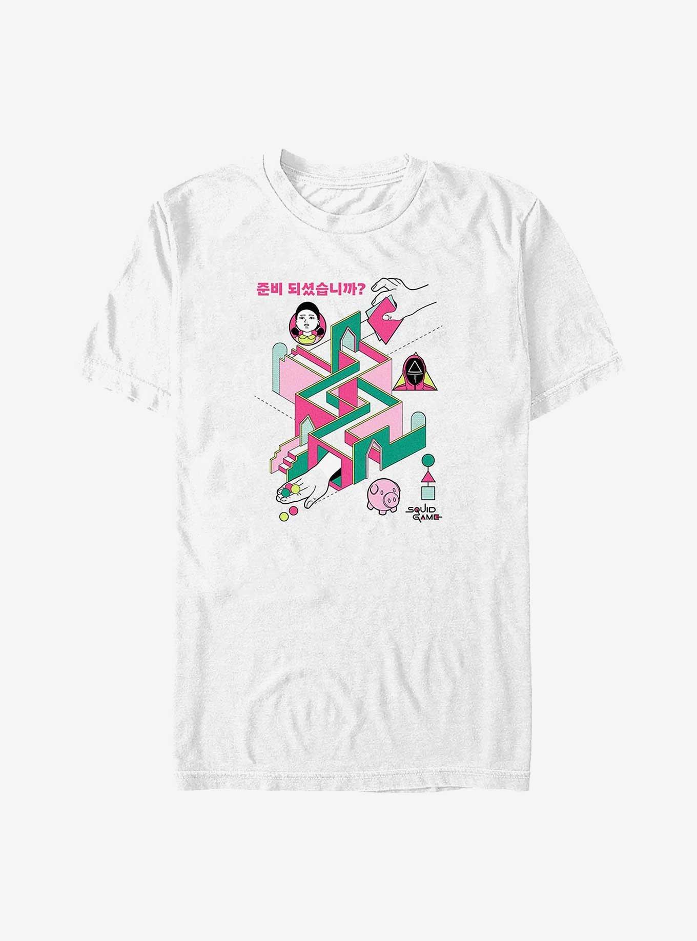 Squid Game Labyrinth Big & Tall T-Shirt, WHITE, hi-res