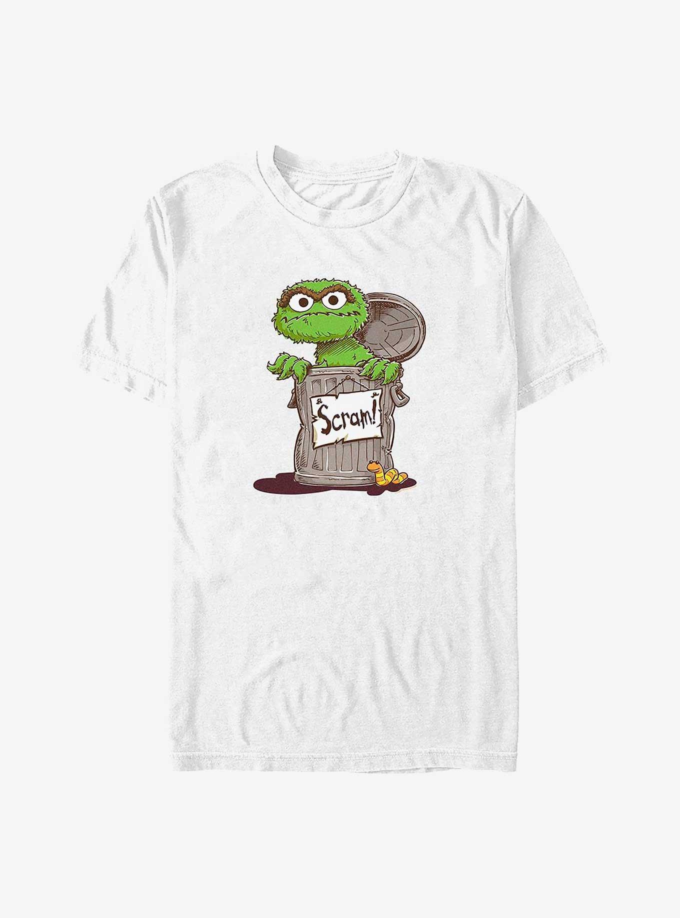 Sesame Street Oscar Scram Sign Big & Tall T-Shirt, WHITE, hi-res