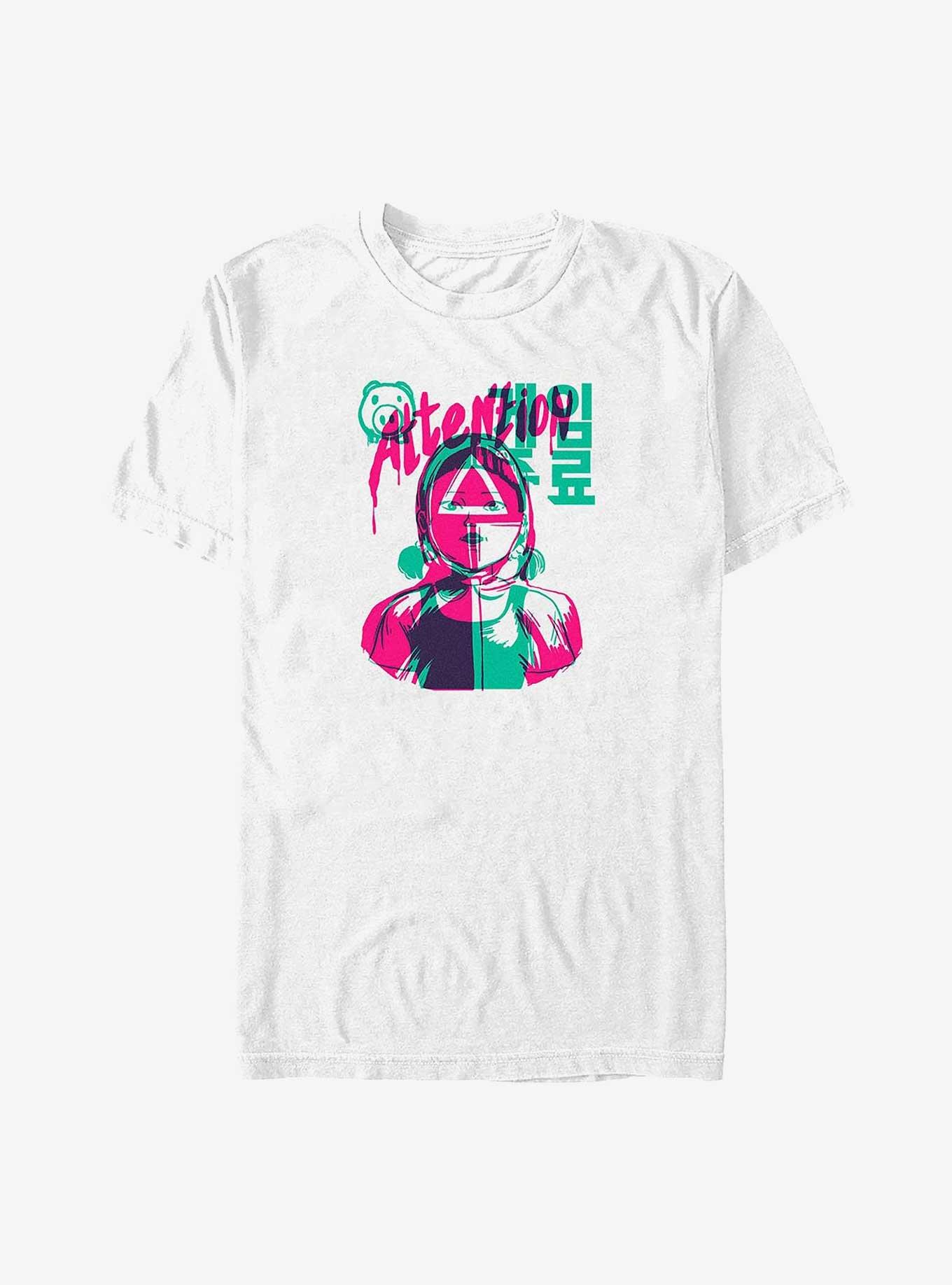 Squid Game Attention Doll Big & Tall T-Shirt, WHITE, hi-res