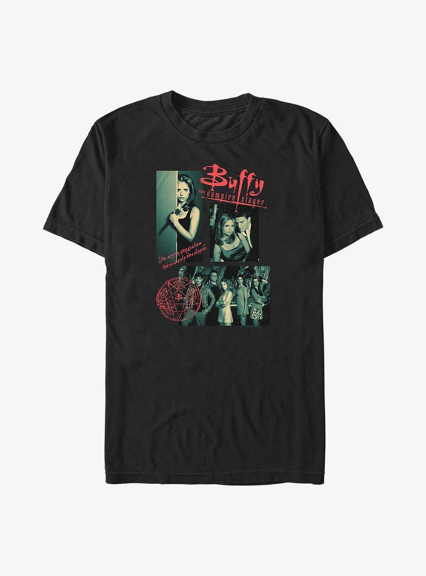 Buffy The Vampire Slayer Multi Image Big & Tall T-Shirt, BLACK, hi-res