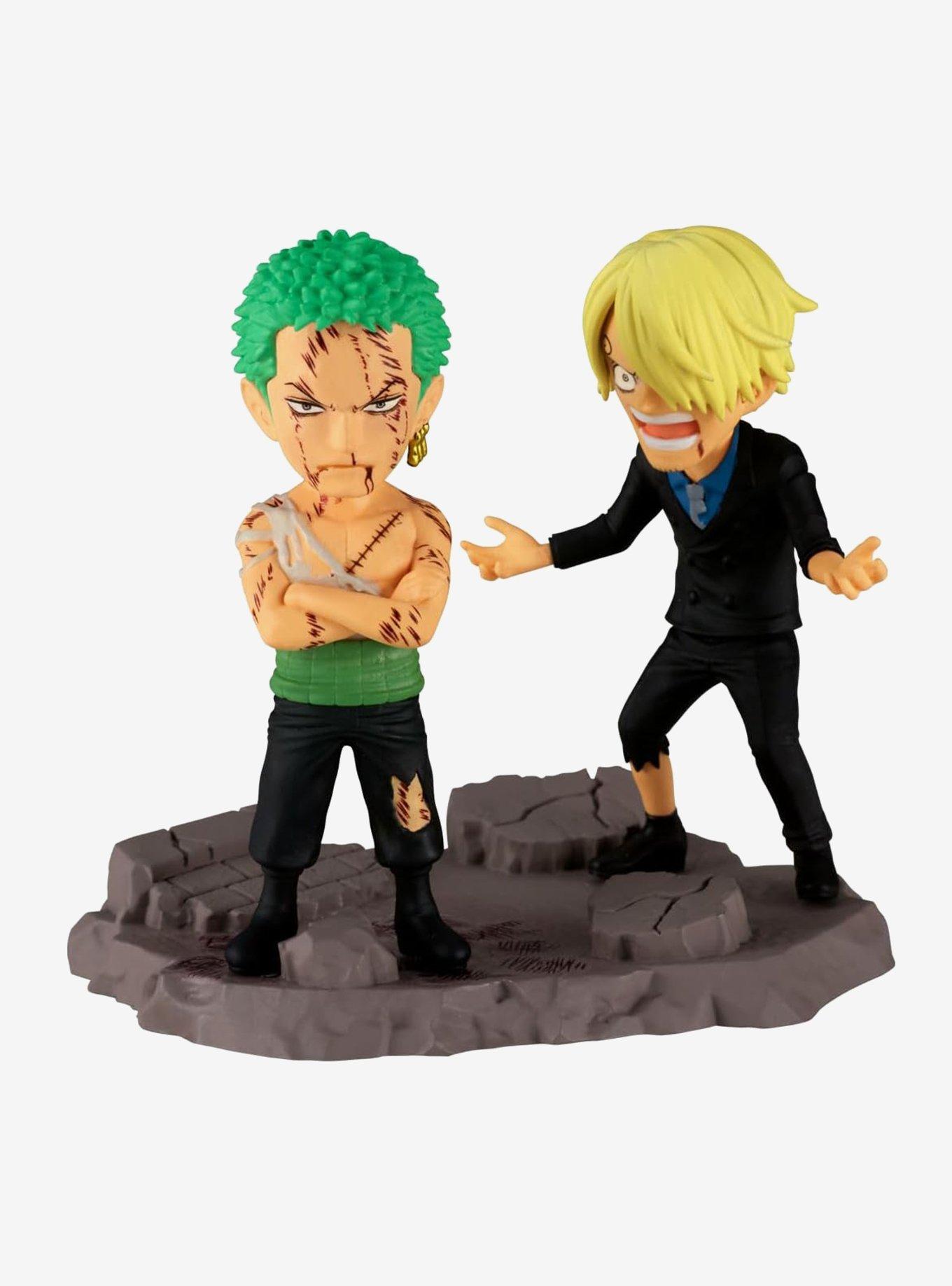 Bandai Namco One Piece World Collectable Figure Log Stories Roronoa Zoro & Sanji "NOTHING.....AT ALL!!!" Figure, , hi-res