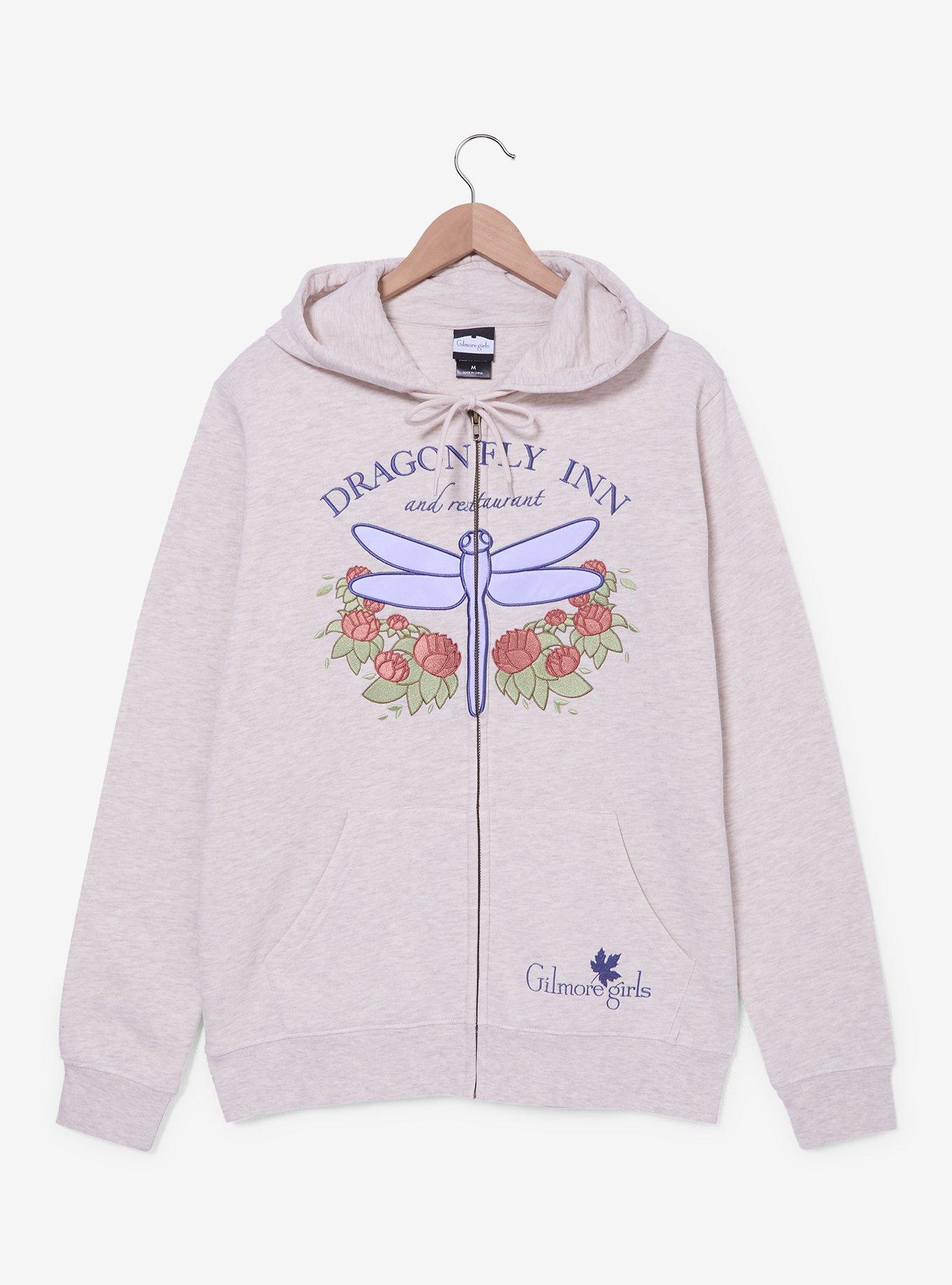Gilmore Girls Dragonfly Inn Embroidered Women's Zippered Hoodie - BoxLunch Exclusive, , hi-res