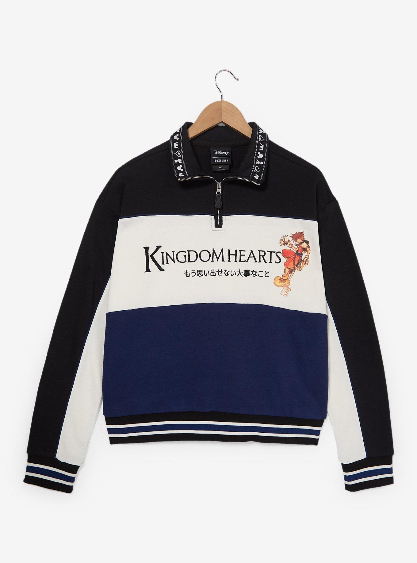 Disney Kingdom Hearts Women's Quarter Zip Crewneck - BoxLunch Exclusive, , hi-res
