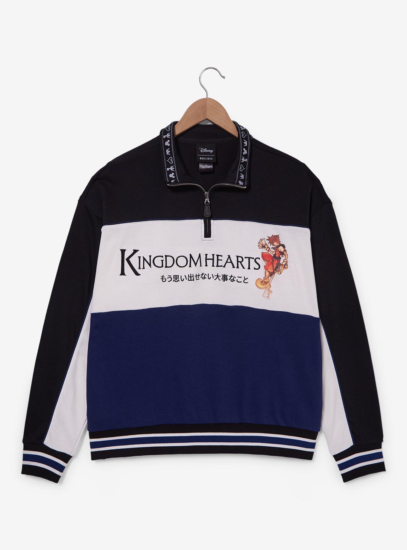 Kingdom Hearts Women's Plus Size Quarter Zip Crewneck — BoxLunch Exclusive, , hi-res