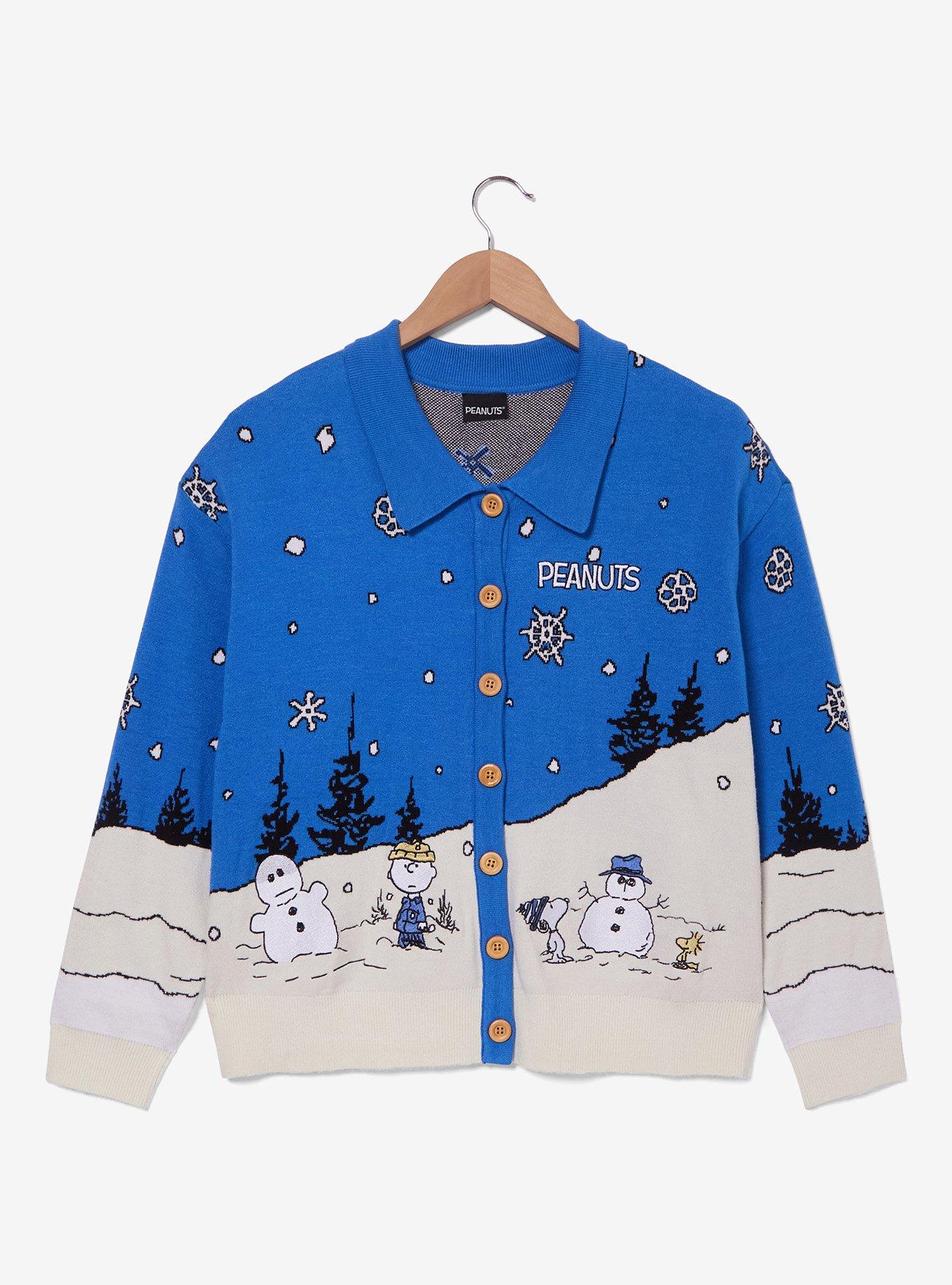 Peanuts Snowy Scene Women's Cardigan - BoxLunch Exclusive, , hi-res