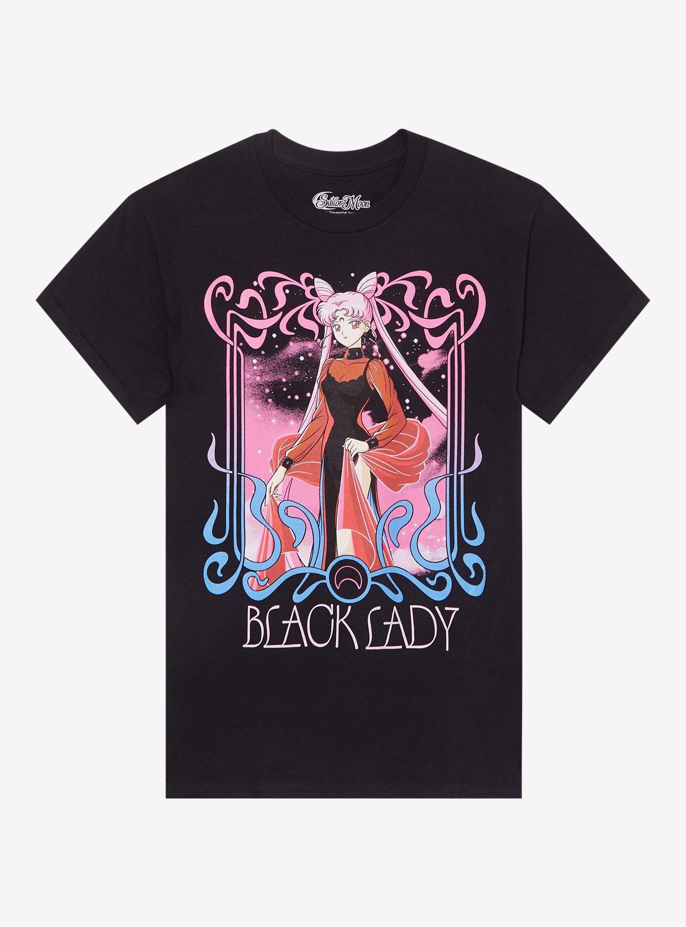 Pretty Guardian Sailor Moon Black Lady Portrait Girls T-Shirt, , hi-res