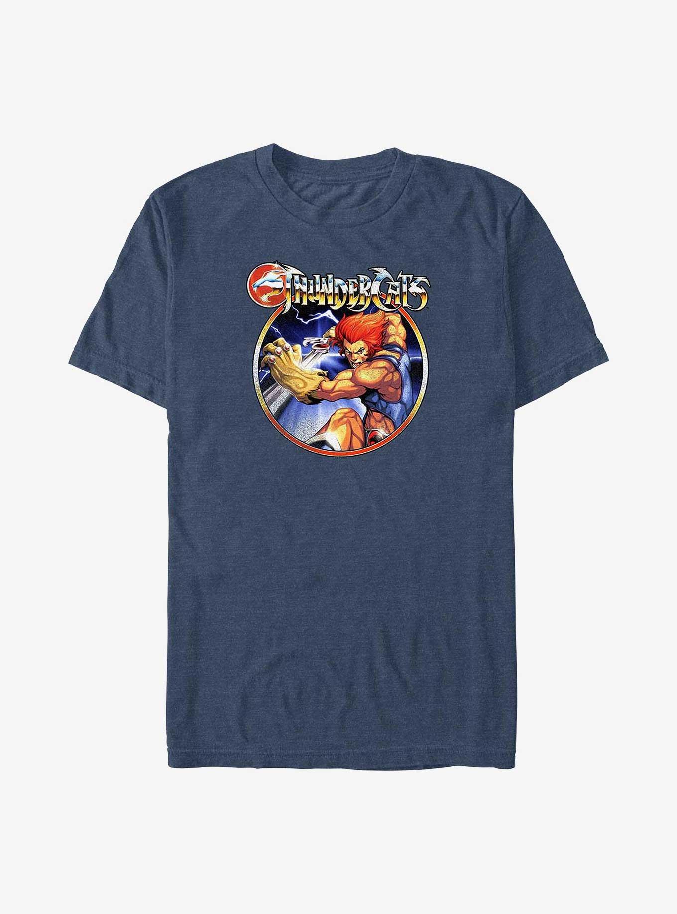 ThunderCats Lion Vintage Circle Big & Tall T-Shirt, NAVY HTR, hi-res