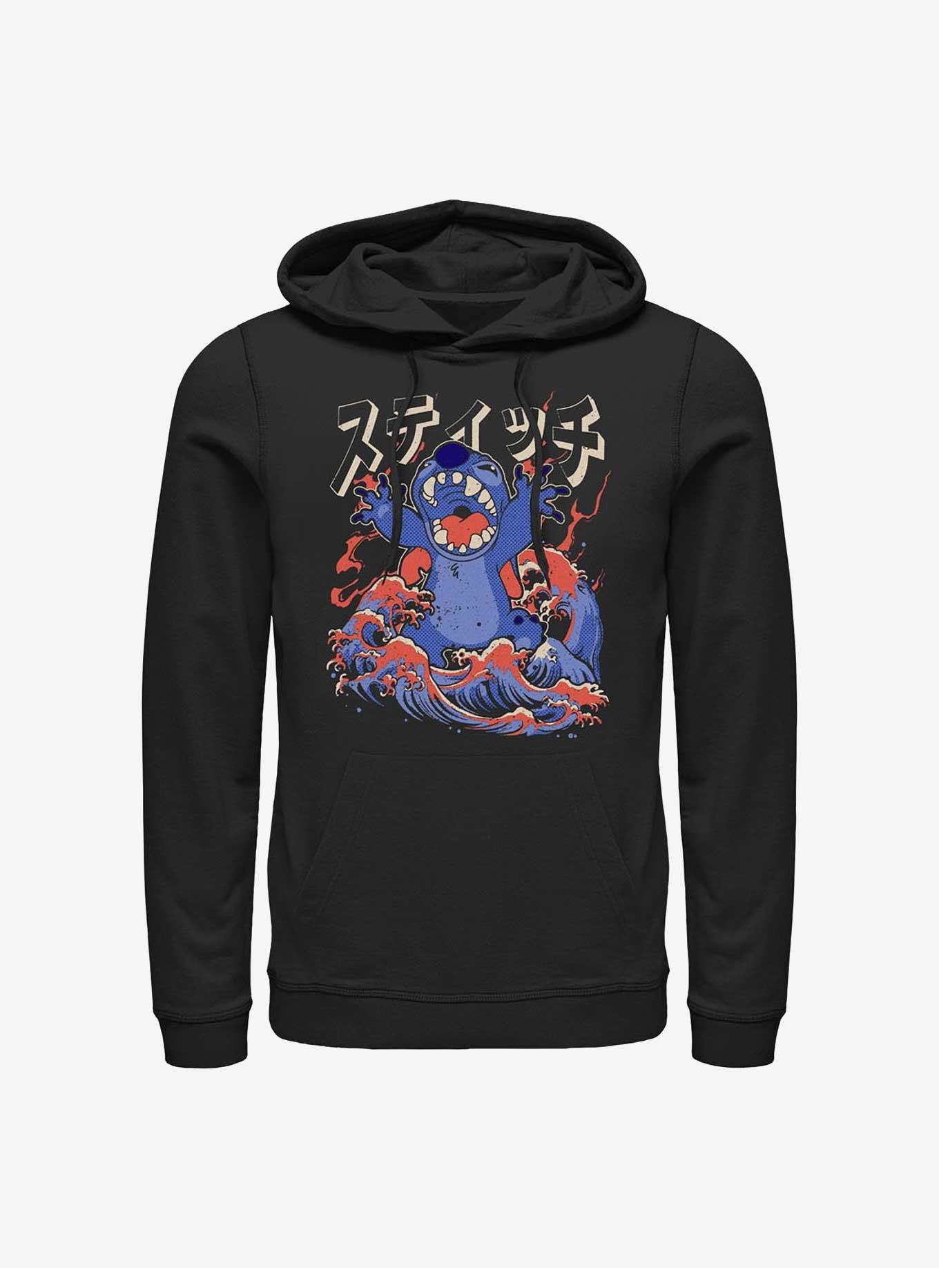 Disney Lilo & Stitch Kaiju Stitch Waves Hoodie Hot Topic Web Exclusive, , hi-res