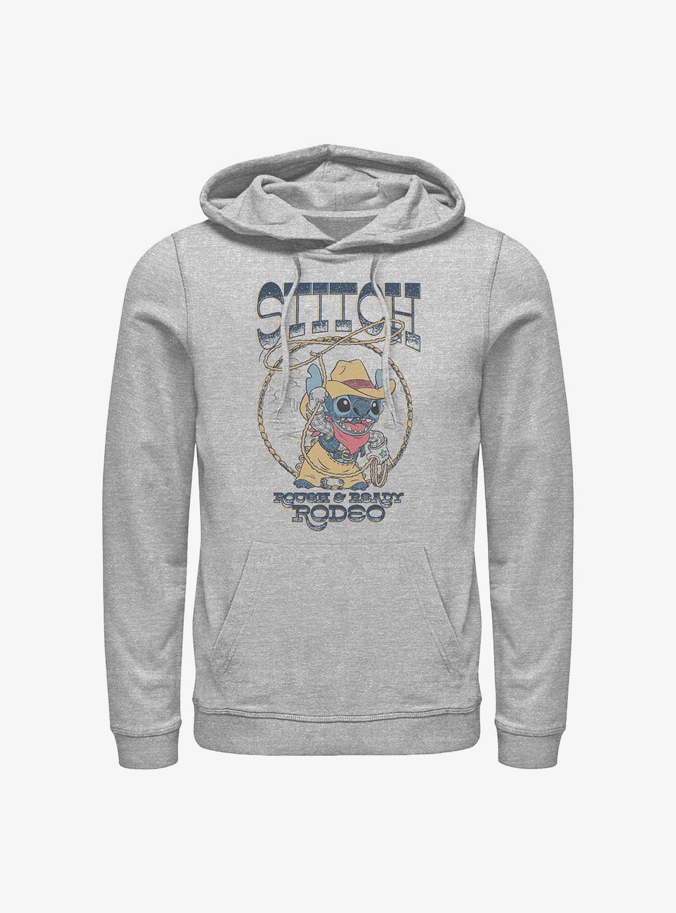 Disney Lilo & Stitch Rough & Ready Rodeo Hoodie Hot Topic Web Exclusive, ATH HTR, hi-res