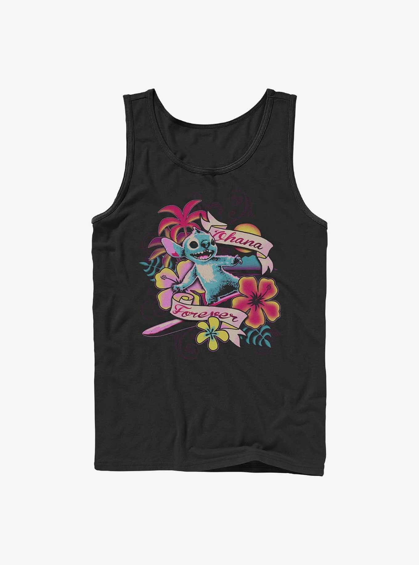 Disney Lilo & Stitch Ohana Forever Floral Tank Hot Topic Exclusive