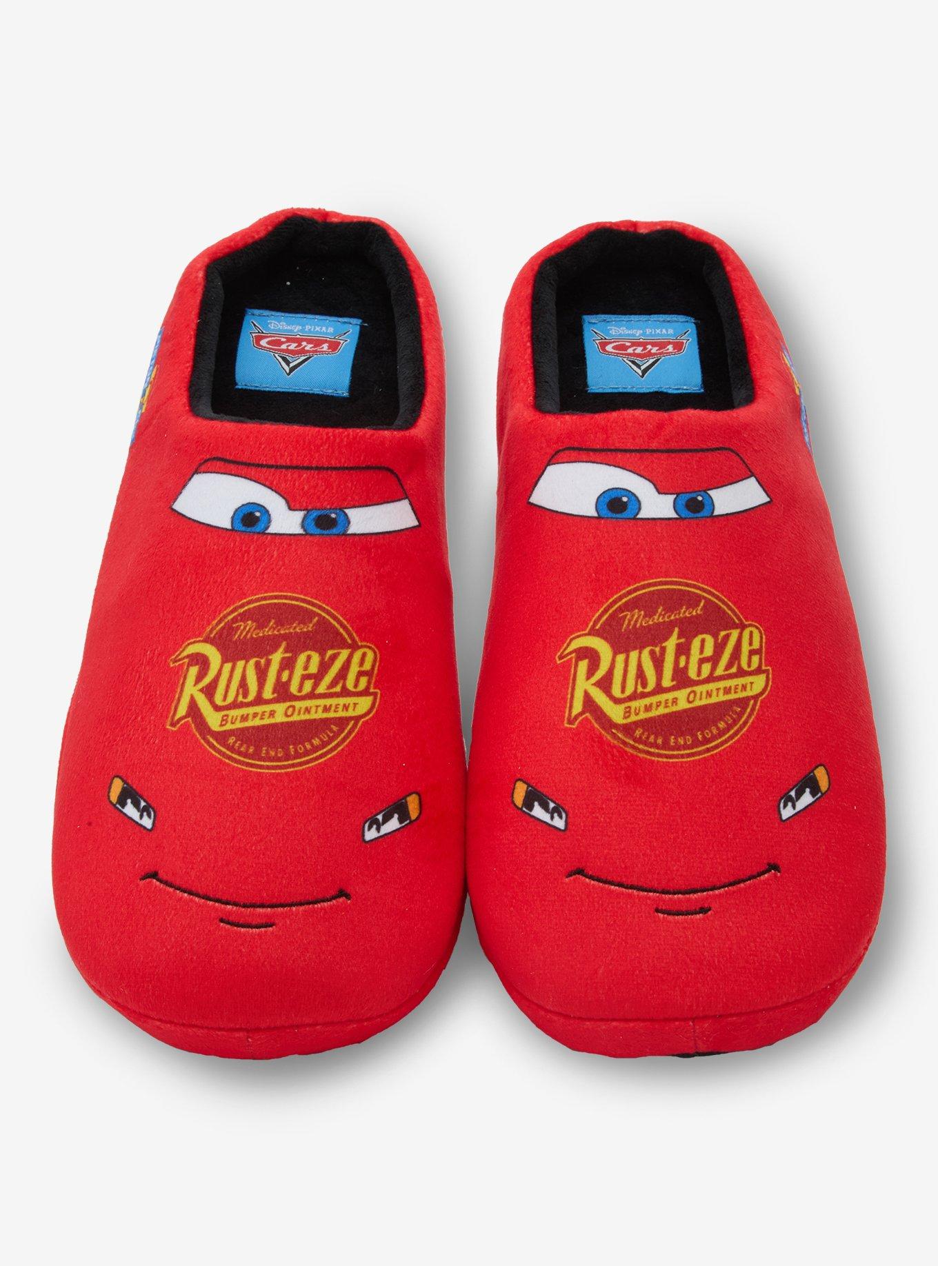 Disney Pixar Cars Lightning McQueen Men's Slippers - BoxLunch Exclusive, , hi-res