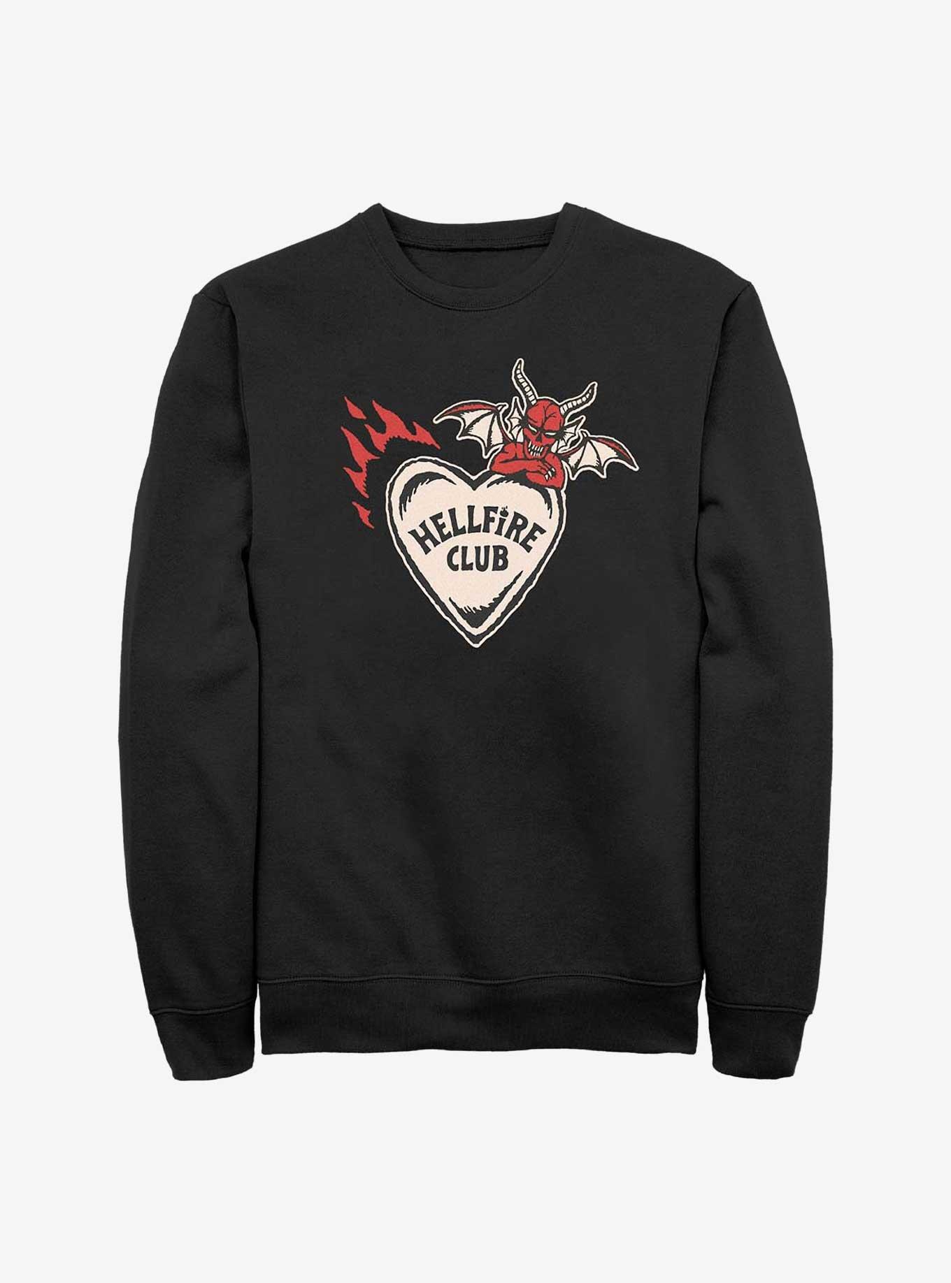 Stranger Things Hellfire Club Devil Heart Sweatshirt, , hi-res