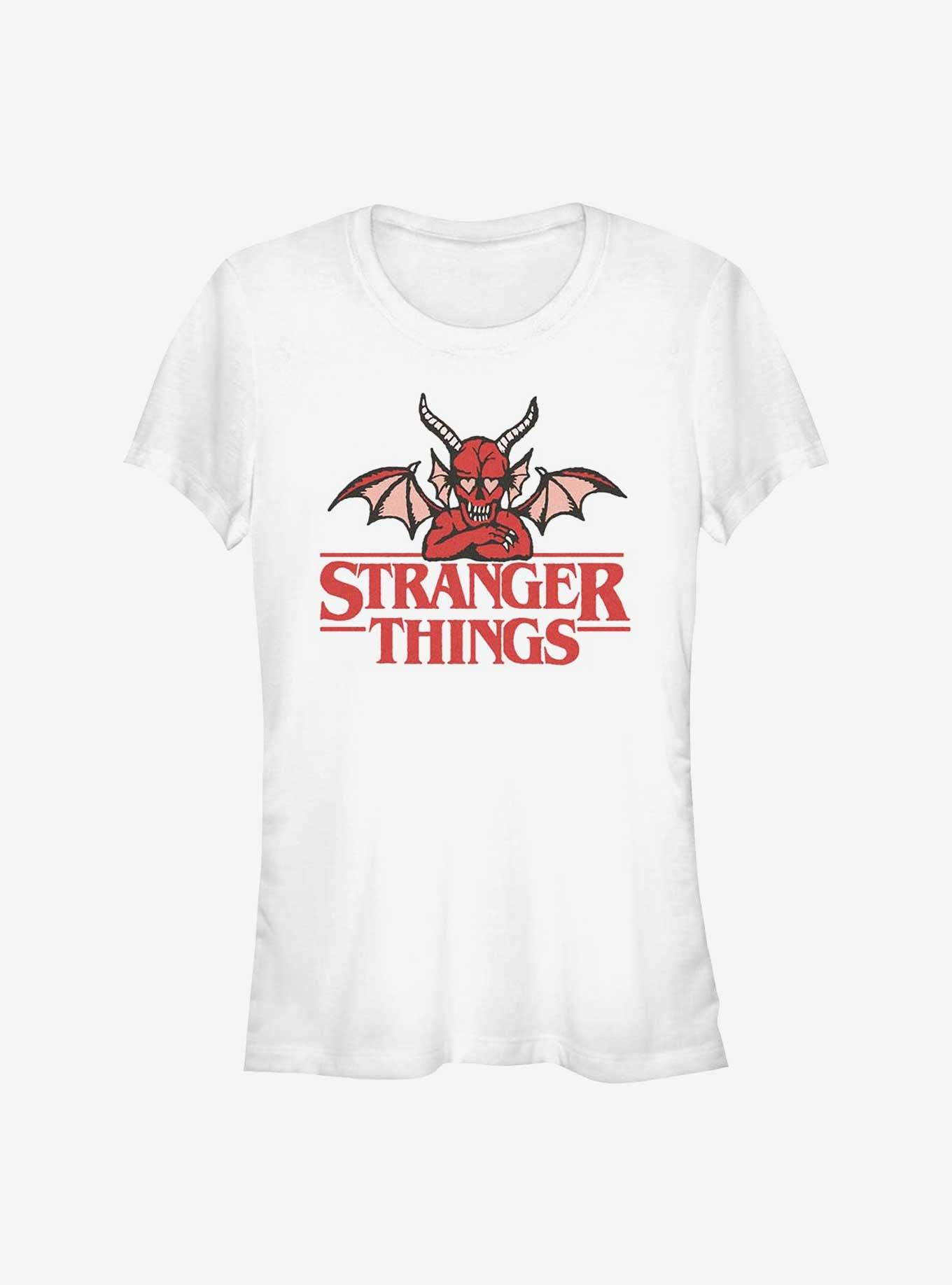 Stranger Things Devil In Love Girls T-Shirt, WHITE, hi-res