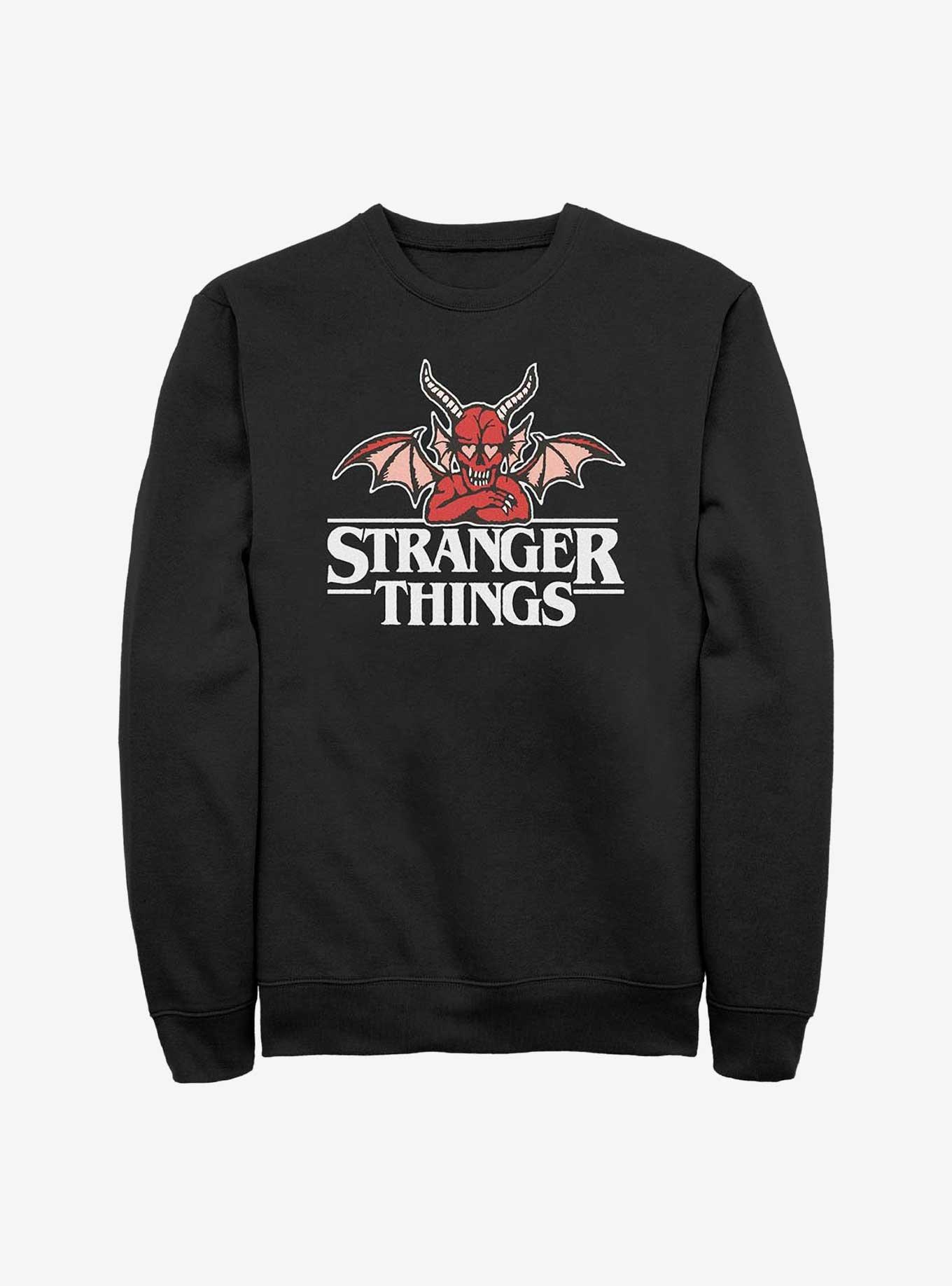 Stranger Things Devil Heart Eyes Sweatshirt, BLACK, hi-res