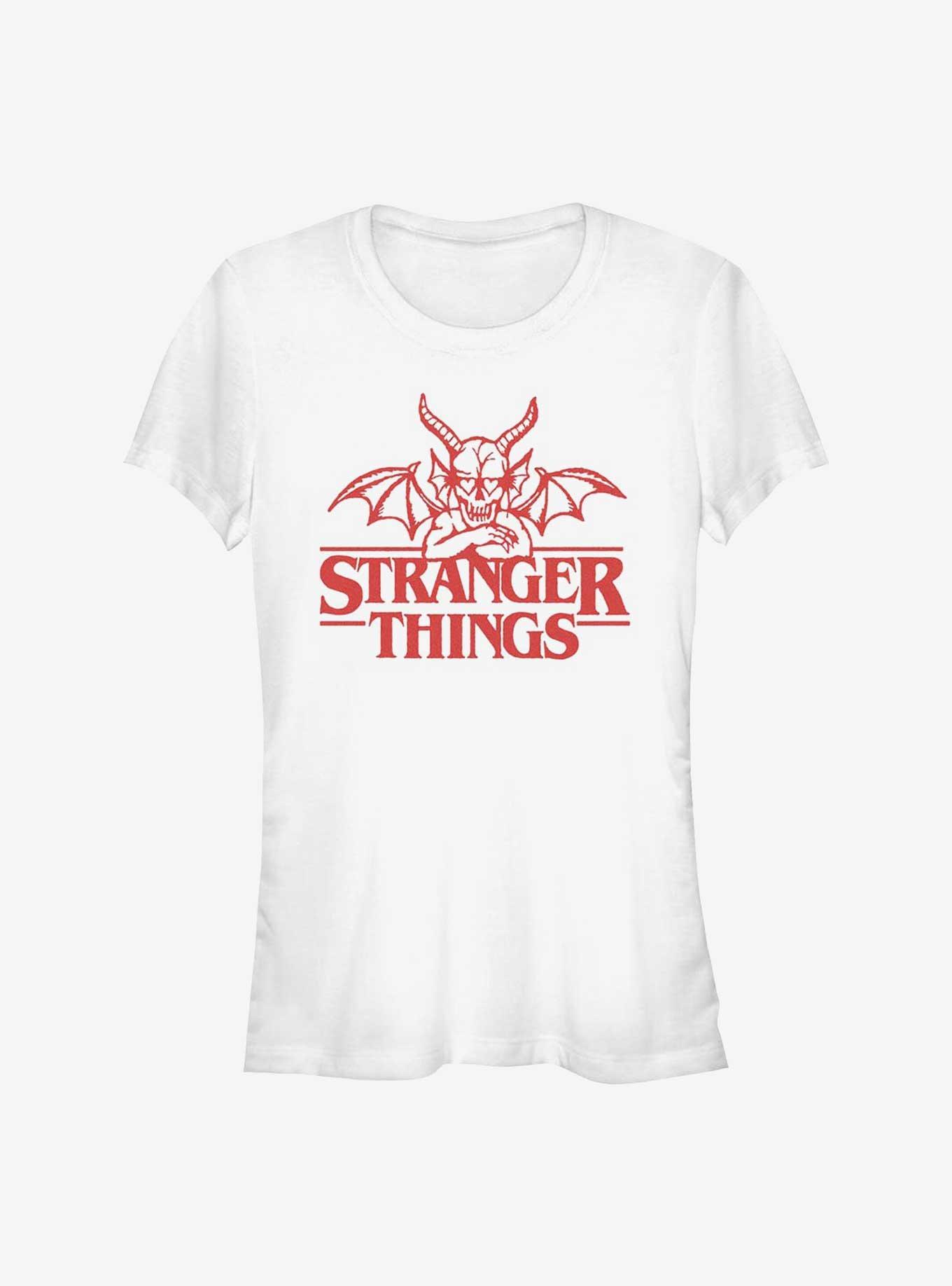Stranger Things Devil In Love Girls T-Shirt, WHITE, hi-res
