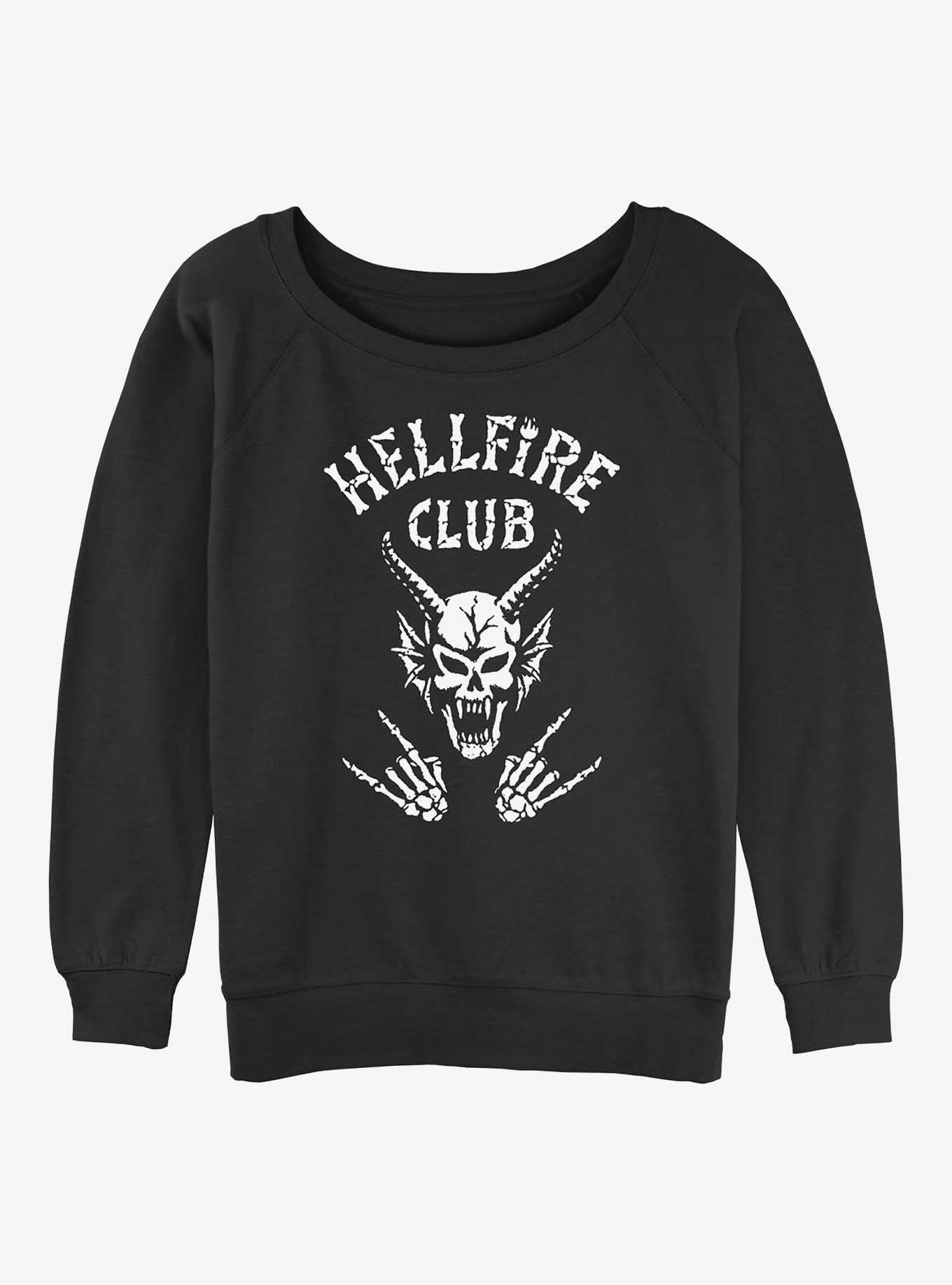 Stranger Things Hellfire Club Logo Girls Slouchy Sweatshirt, , hi-res