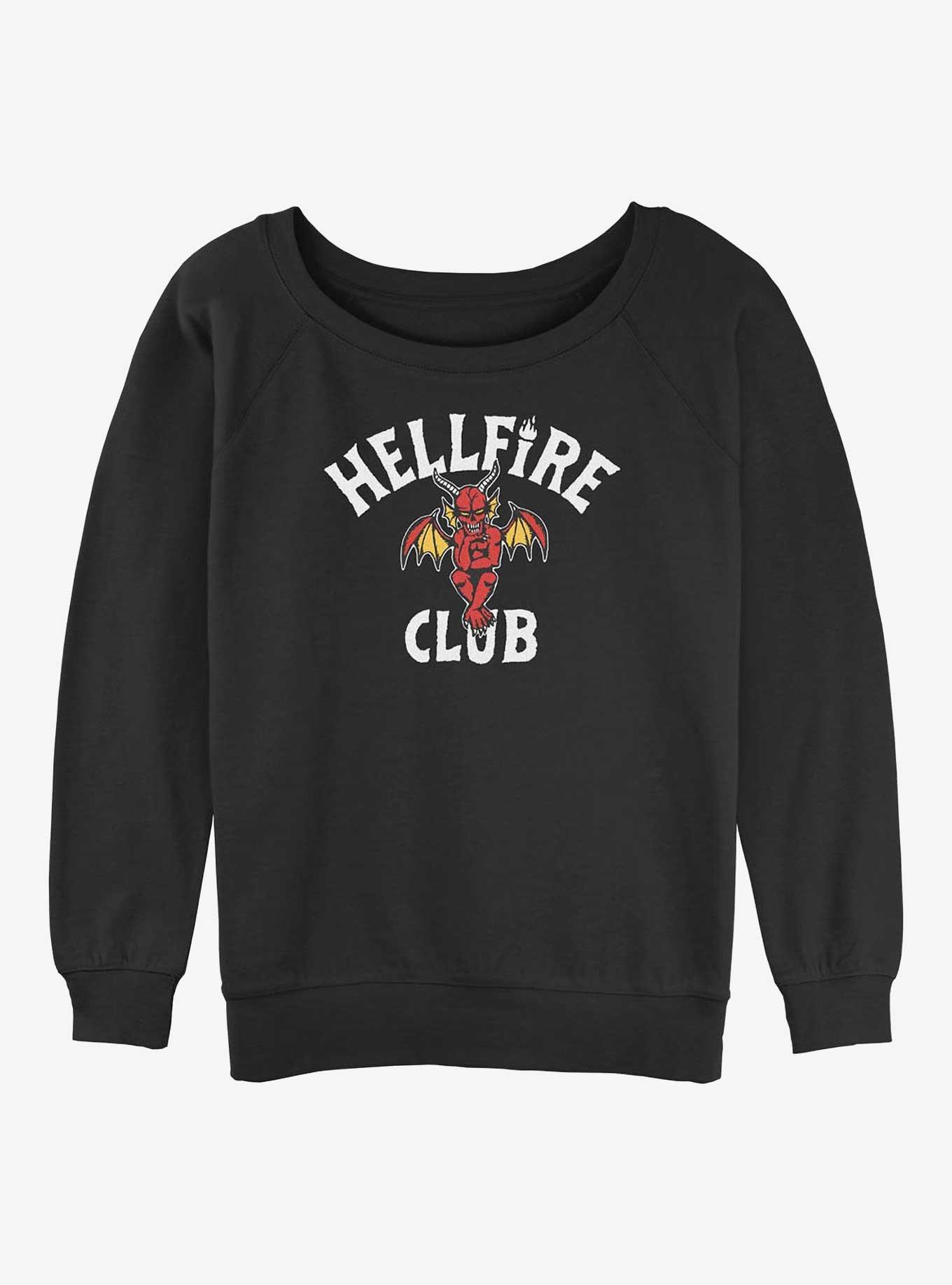 Stranger Things Sitting Devil Girls Slouchy Sweatshirt, , hi-res