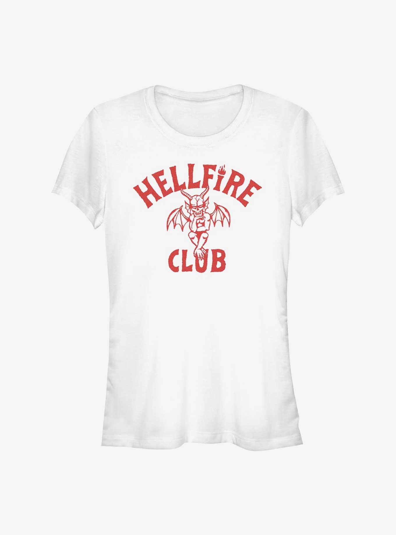 Stranger Things Sitting Devil Girls T-Shirt, WHITE, hi-res