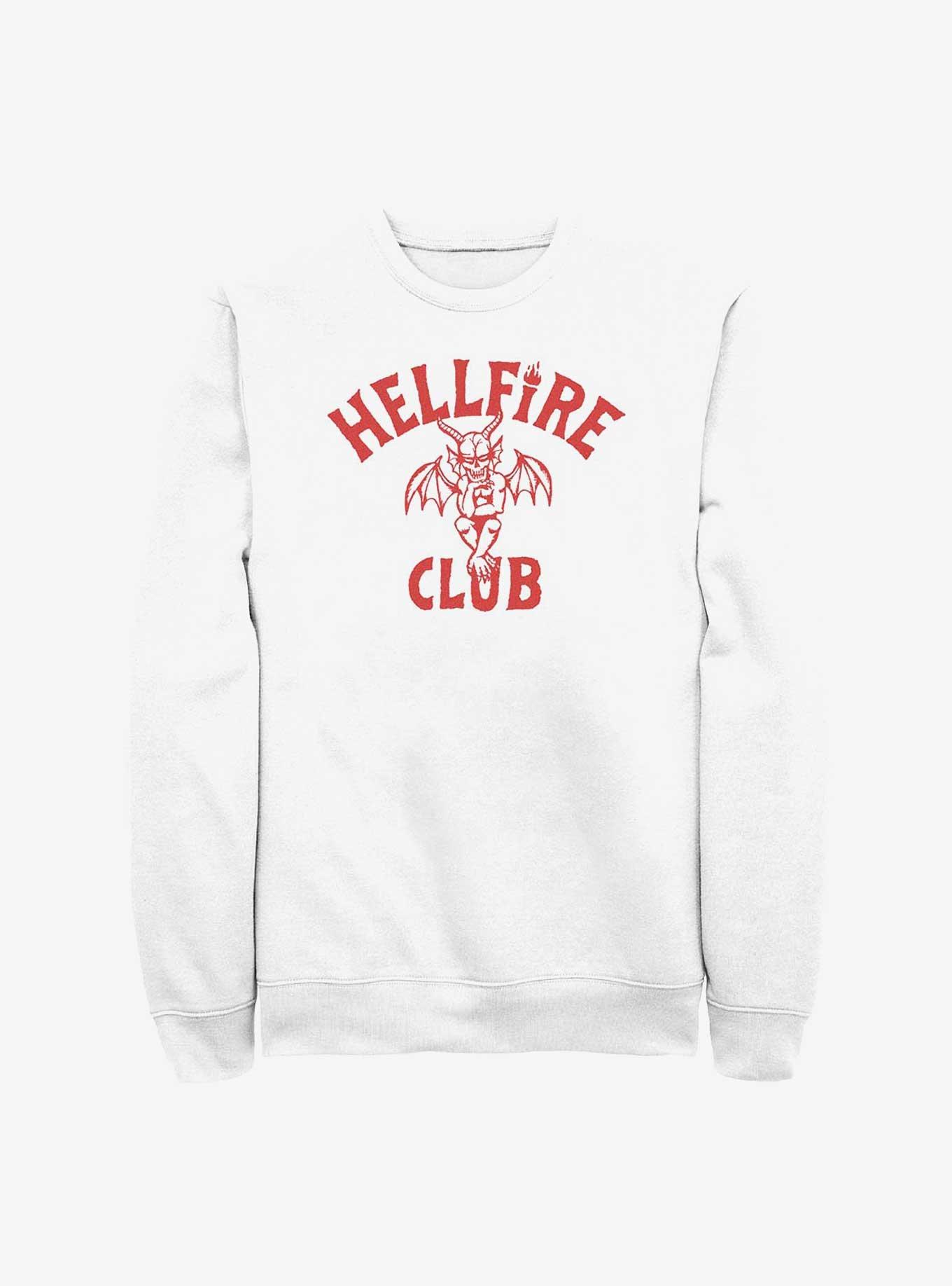 Stranger Things Sitting Devil Sweatshirt, WHITE, hi-res
