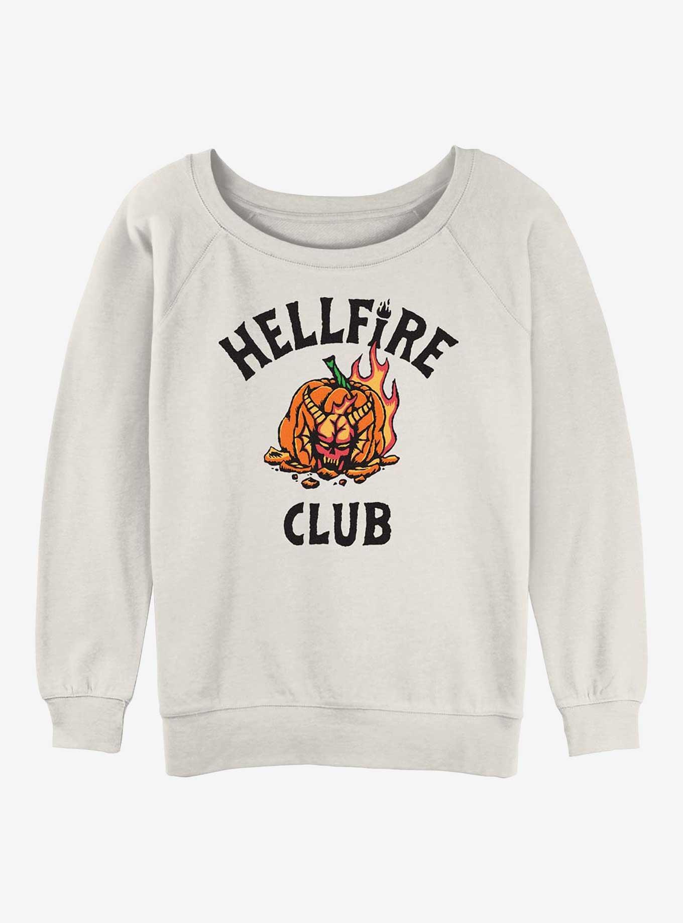 Stranger Things Hellfire Club Pumpkin Girls Slouchy Sweatshirt, , hi-res
