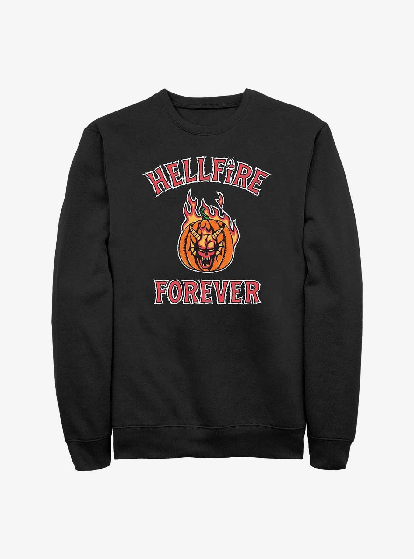 Stranger Things Hellfire Forever Pumpkin Sweatshirt, , hi-res