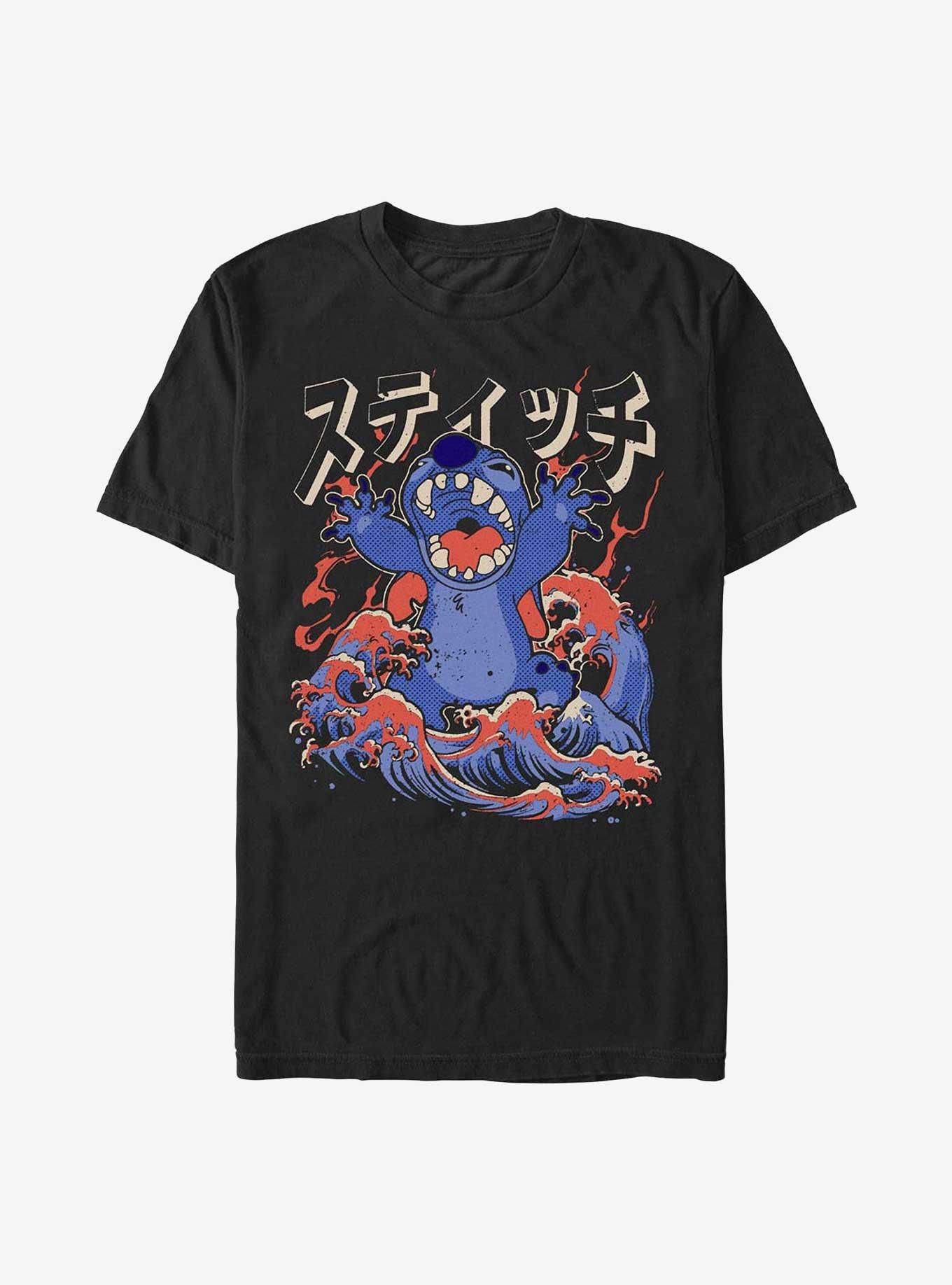 Disney Lilo & Stitch Kaiju Stitch Waves T-Shirt Hot Topic Web Exclusive, , hi-res