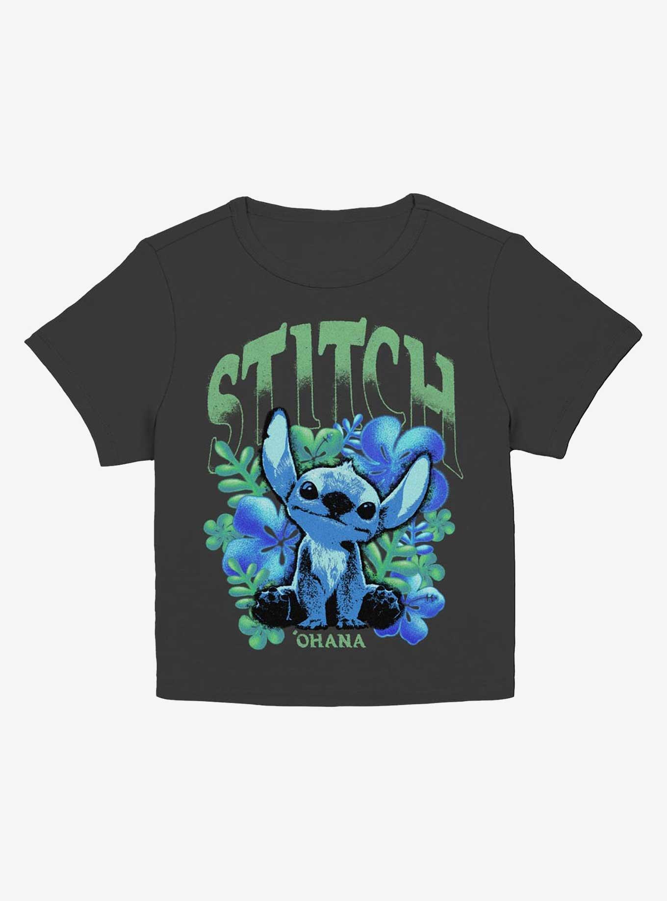 Disney Lilo & Stitch Dark Flowers Girls Baby T-Shirt Hot Topic Exclusive, , hi-res