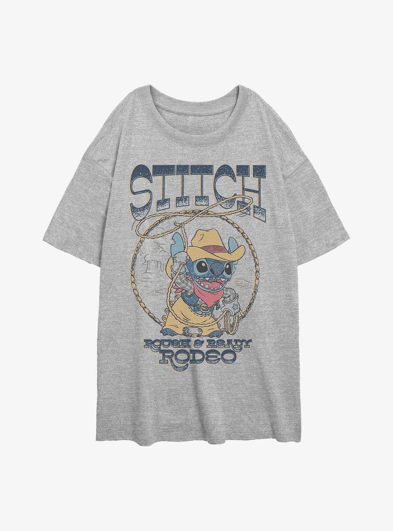 Disney Lilo & Stitch Rough & Ready Rodeo Girls Oversized T-Shirt Hot Topic Exclusive, ATH HTR, hi-res