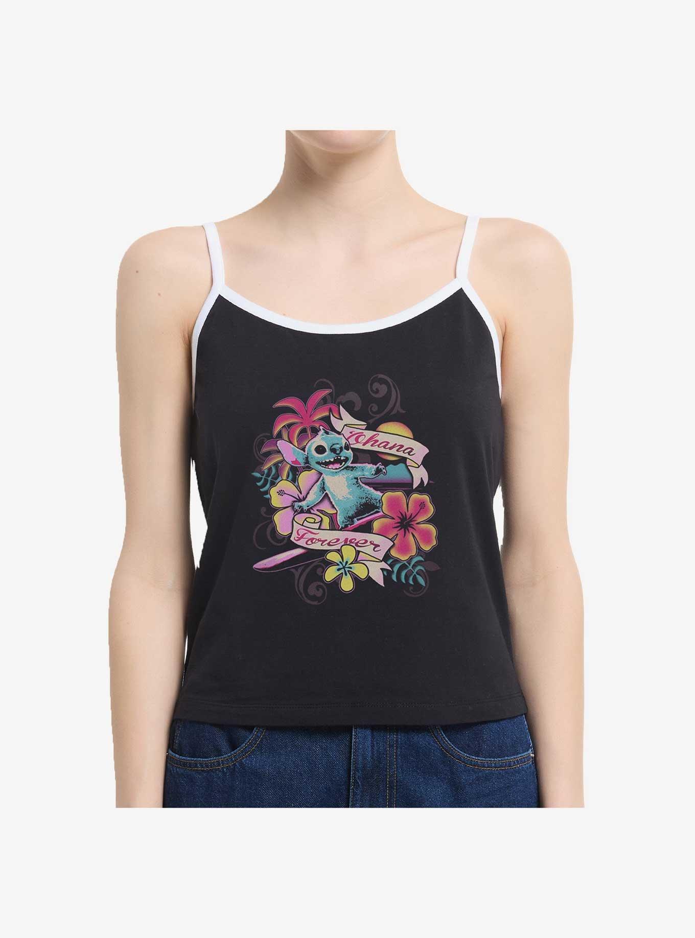 Disney Lilo & Stitch Ohana Forever Floral Girls Cami Tank Hot Topic Web Exclusive, , hi-res
