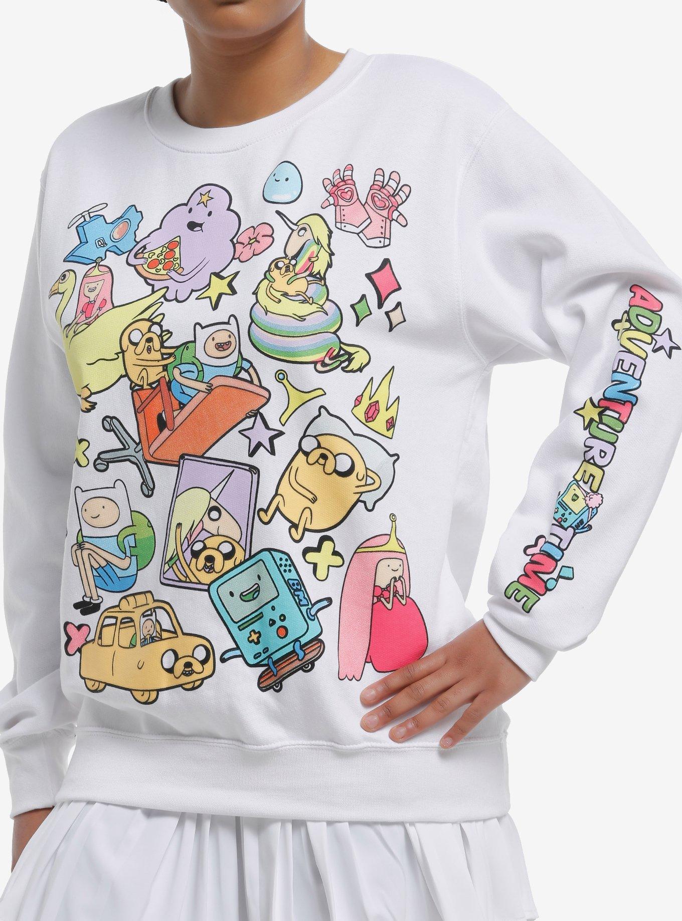 Adventure Time Group Collage Girls Sweatshirt, , hi-res