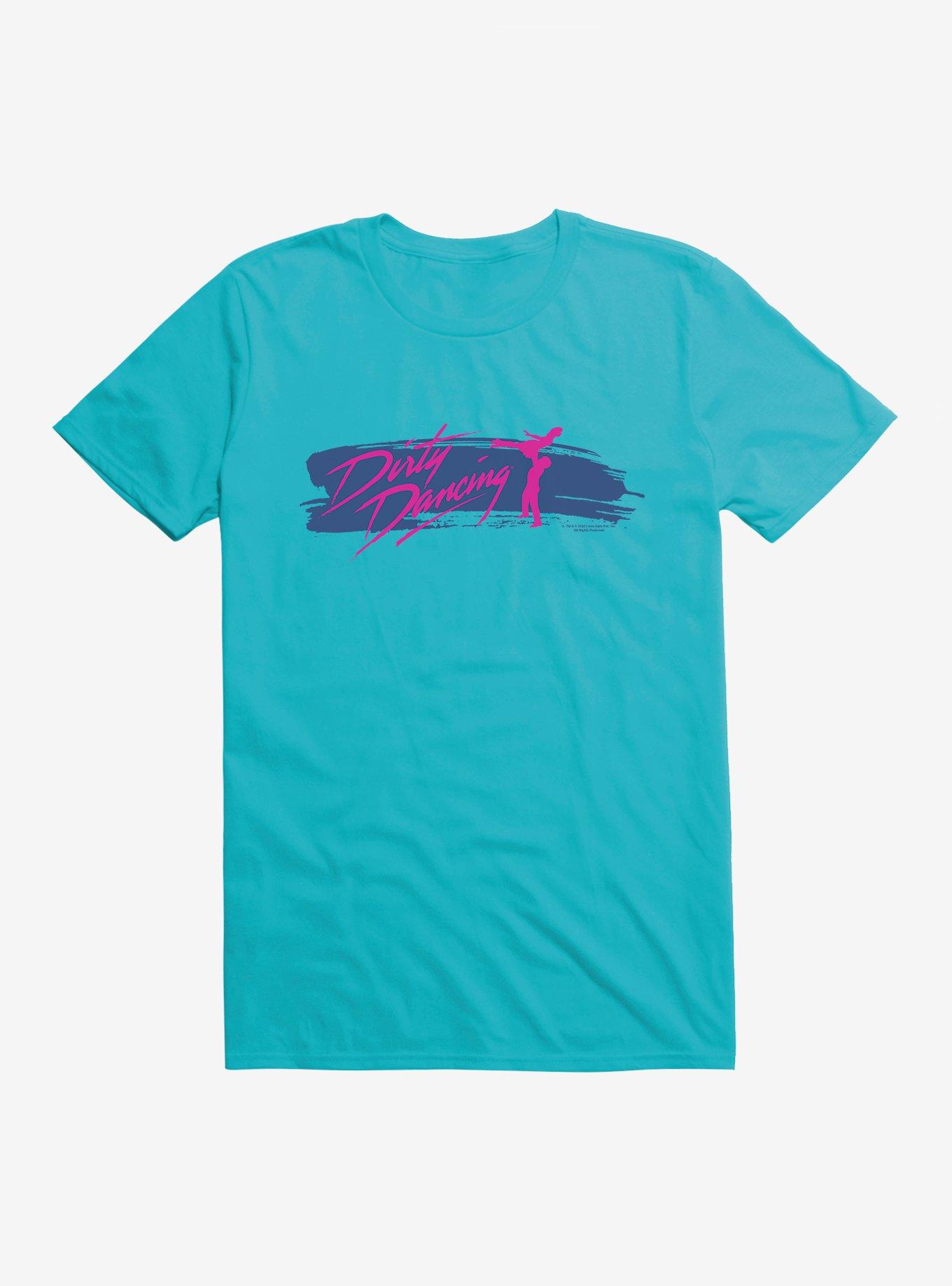 Dirty Dancing Brush Stroke Title T-Shirt, TROPICAL BLUE, hi-res