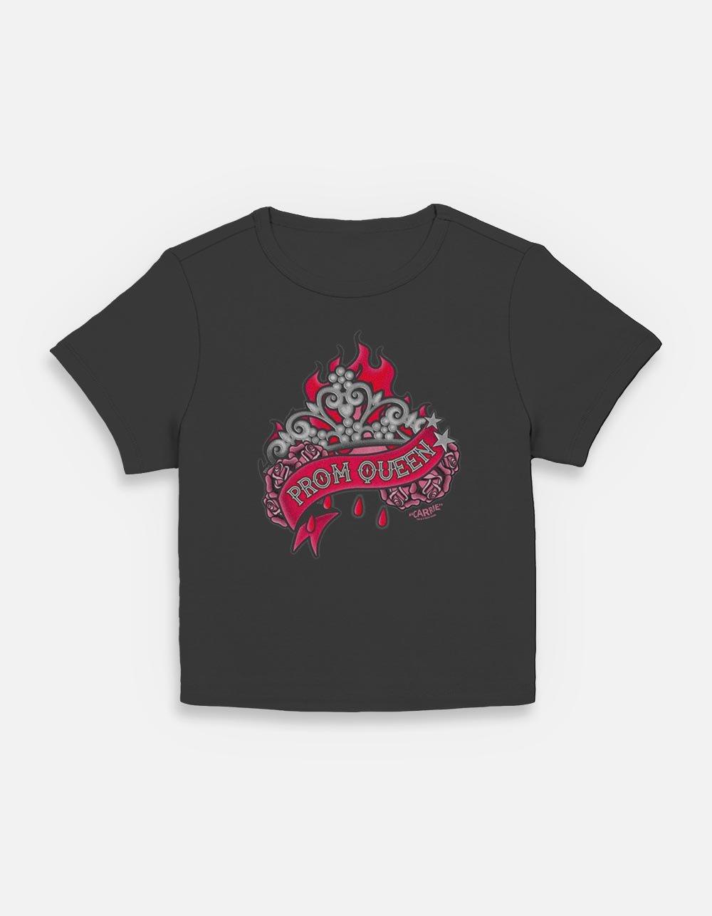 Carrie 1976 Prom Tattoo Womens Baby T-Shirt, BLACK, hi-res
