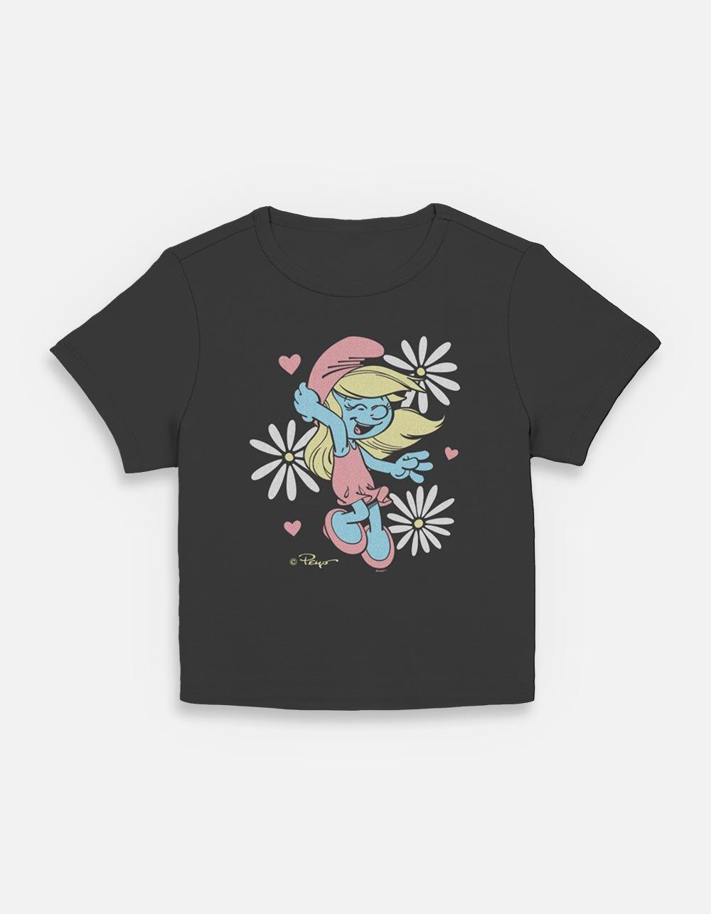 The Smurfs Daisy Smurf Womens Baby T-Shirt, BLACK, hi-res