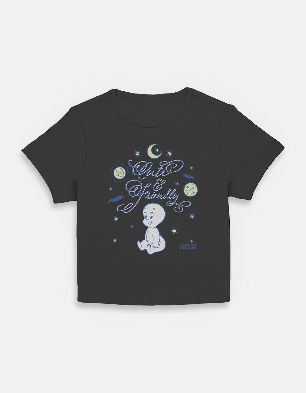 Casper The Friendly Ghost Starry Night Womens Baby T-Shirt, BLACK, hi-res