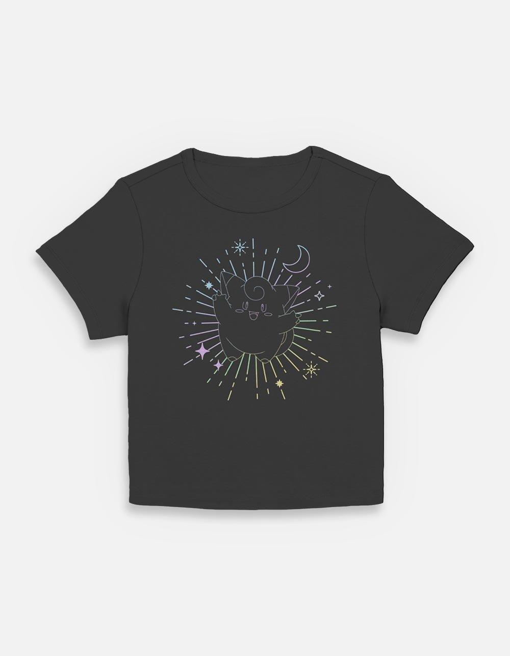 Pokemon Celestial Clefairy Womens Baby T-Shirt, BLACK, hi-res