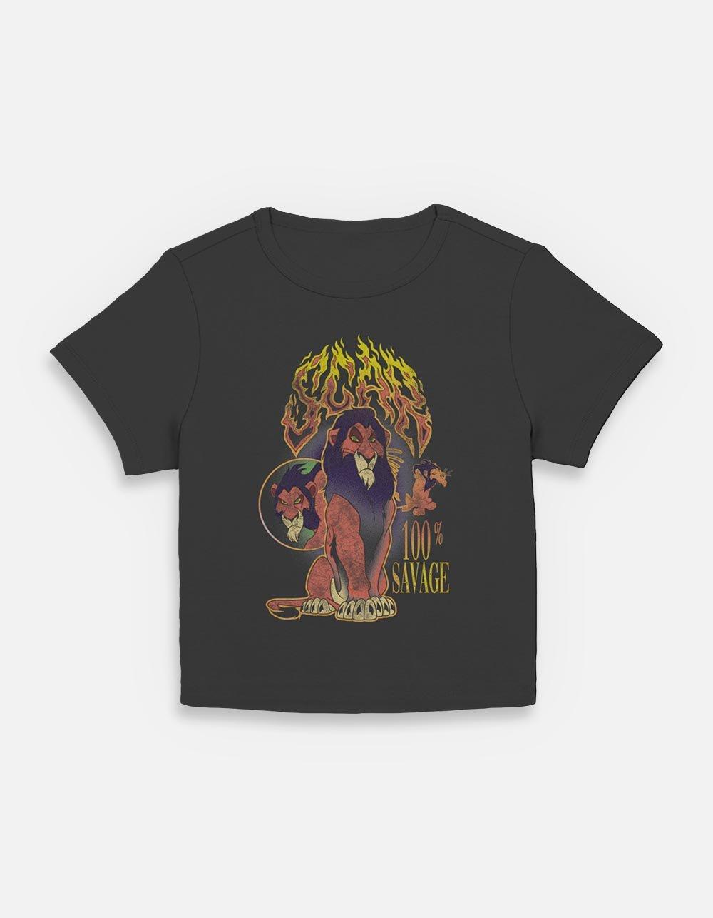 Disney The Lion King Scar Savage Womens Baby T-Shirt, BLACK, hi-res