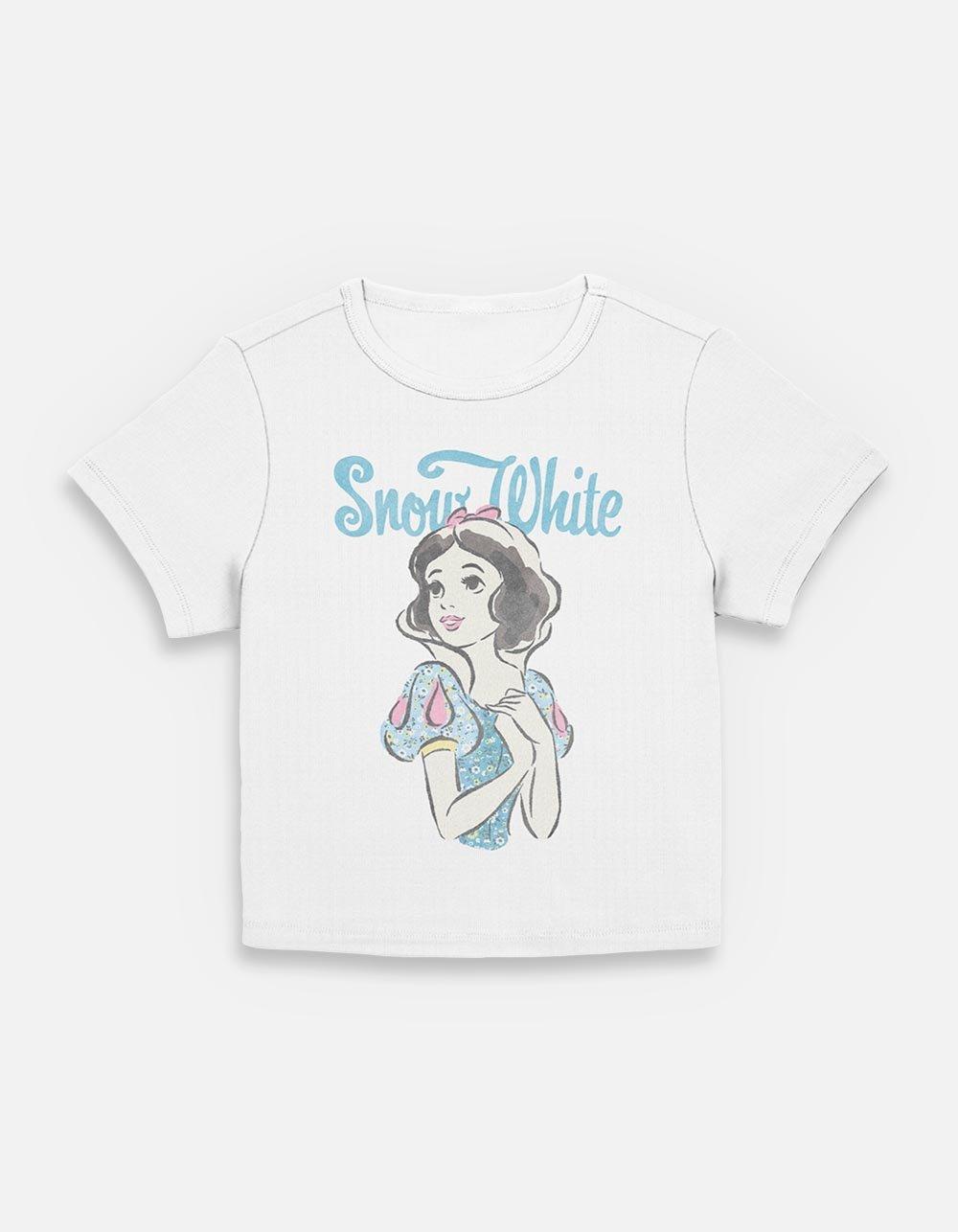 Disney Princesses Floral Snow White Womens Baby T-Shirt, EGRET, hi-res