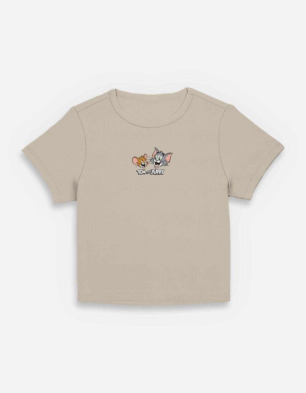 Tom & Jerry Title Womens Baby T-Shirt, PLAZTAUPE, hi-res