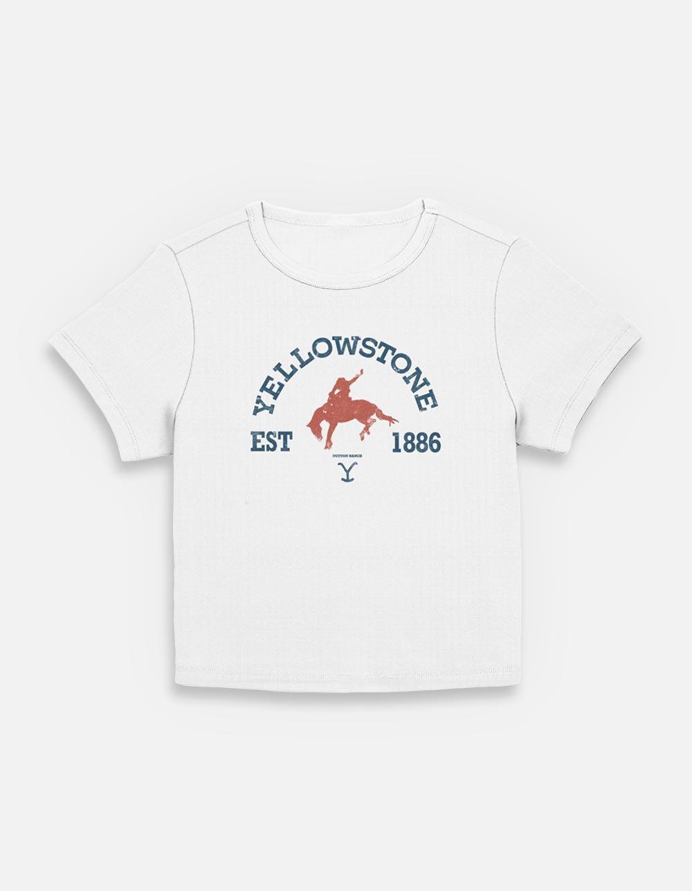 Yellowstone Stay Wild Womens Baby T-Shirt, EGRET, hi-res