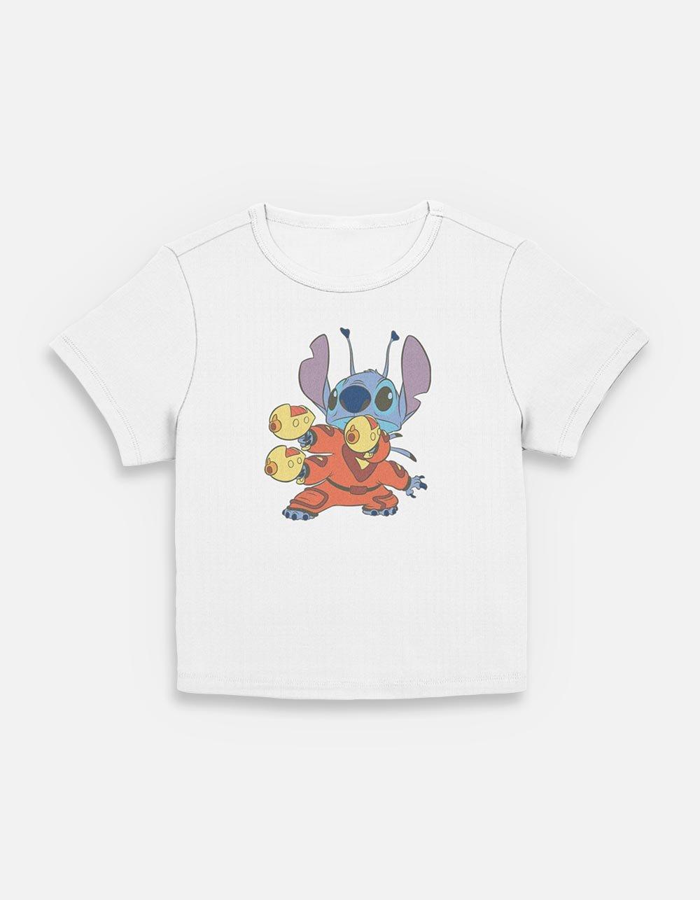 Disney Lilo & Stitch Gun Pose Womens Baby T-Shirt, EGRET, hi-res