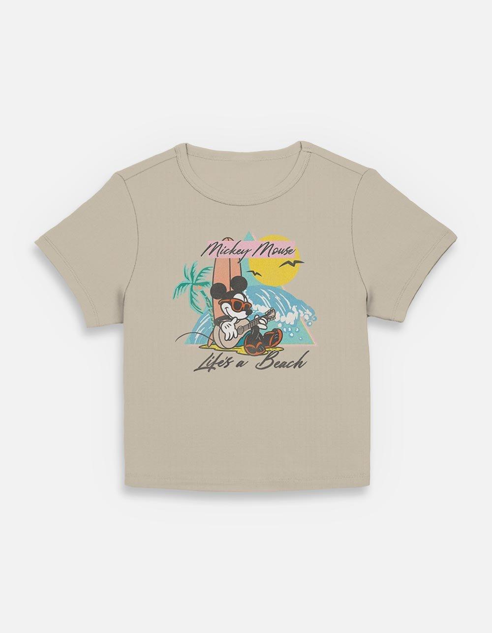 Disney Mickey Mouse Lifes A Beach Womens Baby T-Shirt, PLAZTAUPE, hi-res